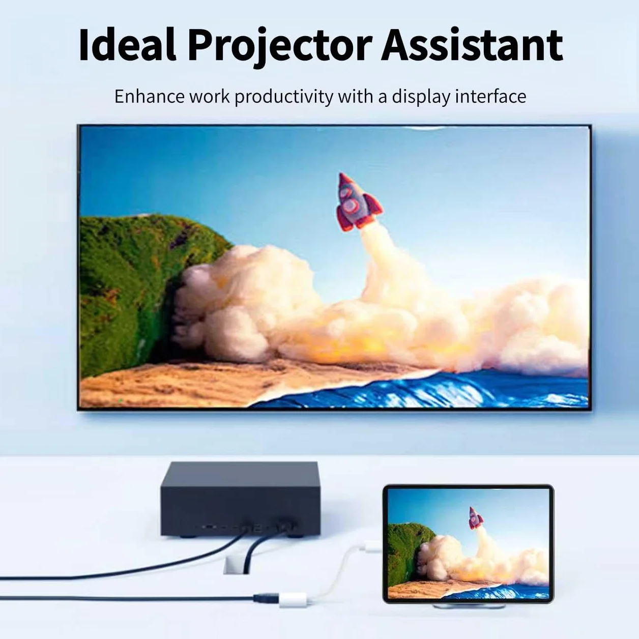 Adattatore USB C HDMI per iPhone 17/16/15, USB C Digital AV Adapter 4K@60Hz, Convertitore Sync Schermo Video e Audio, Cavo HDMI Compatibile con iPhone/MacBook/iPad/Laptop a TV/Proiettore/Monitor