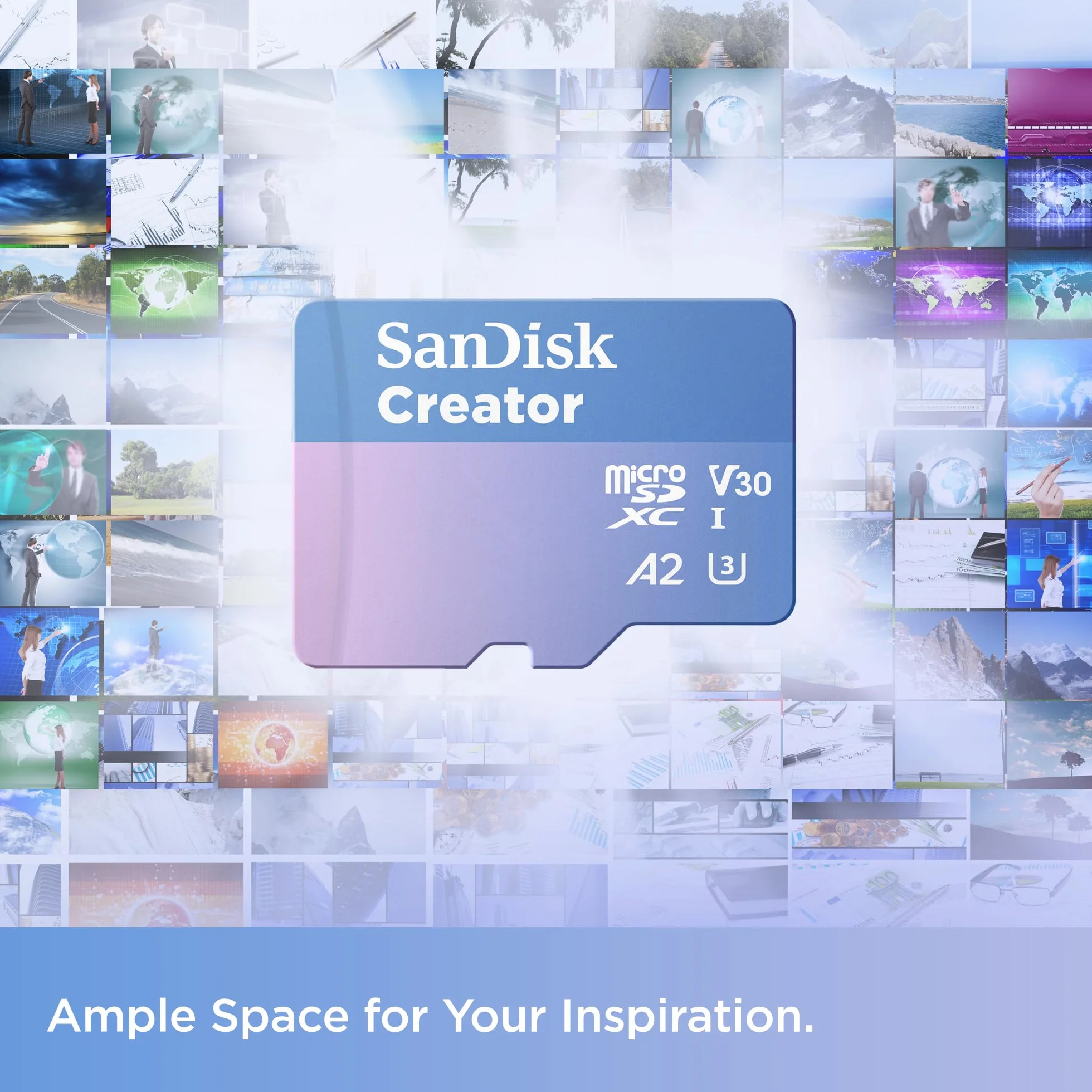 SANDISK Creator Carta microSDXC UHS-I 256 GB + Adapter (Per Smartphone, Action Camera e Droni, 5,3K i 4K, A2, C10, V30, U3, fino a 190 MB/s, 3 mesi di Adobe Lightroom inclusi)