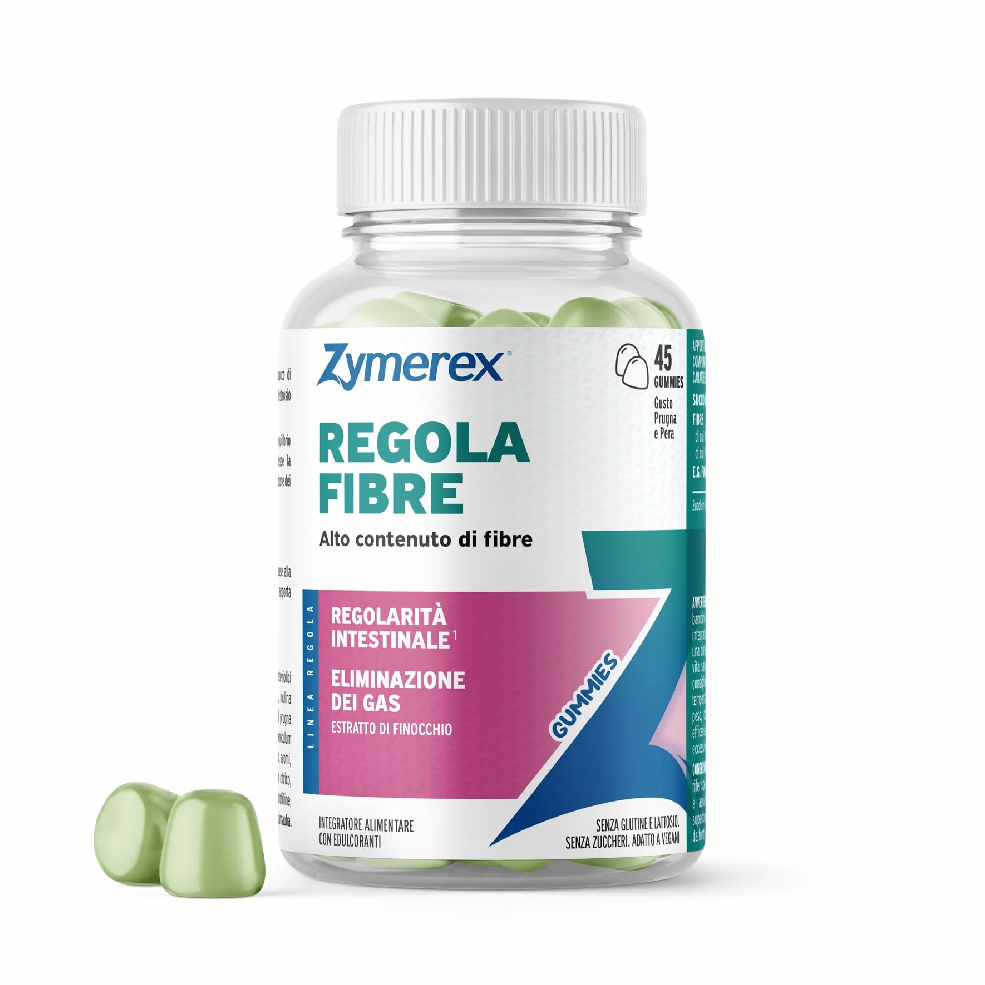 Zymerex REGOLA FIBRE Gummies 45 gommose Integratore fibre regolarità intestinale