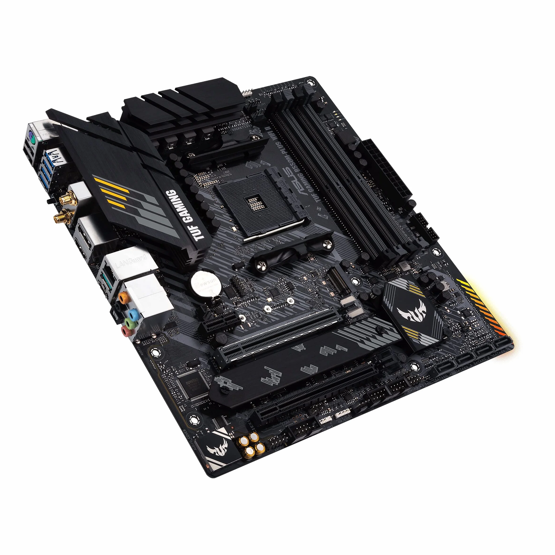 ASUS TUF Gaming B550M-PLUS WiFi II, Scheda Madre Gaming AMD microATX, Socket AM4, DDR4, PCI 4.0, LAN Realtek 2.5Gb, WiFi 6 (802.11ax), 2 M.2, 4 SATA 6GB/s, 2 USB 3.2 Gen 2, Aura Sync RGB, Nero