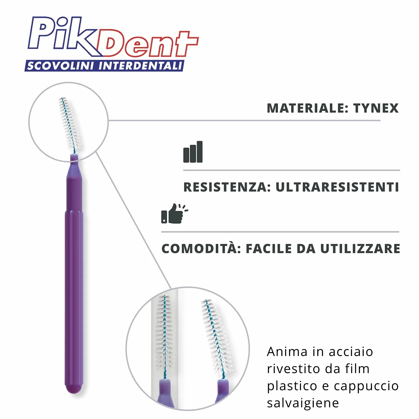 Pikdent Scovolini Interdentali Assortiti, 7 Unità, Colori Vari