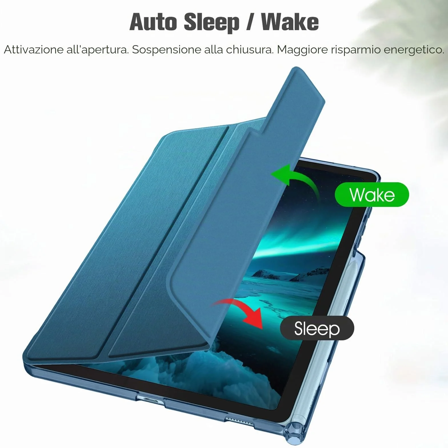 FINTIE Custodia Samsung Galaxy Tab S6 Lite 10.4'' 2024/2022/2020 con S Pen Holder, Cover Trasparente, Teal
