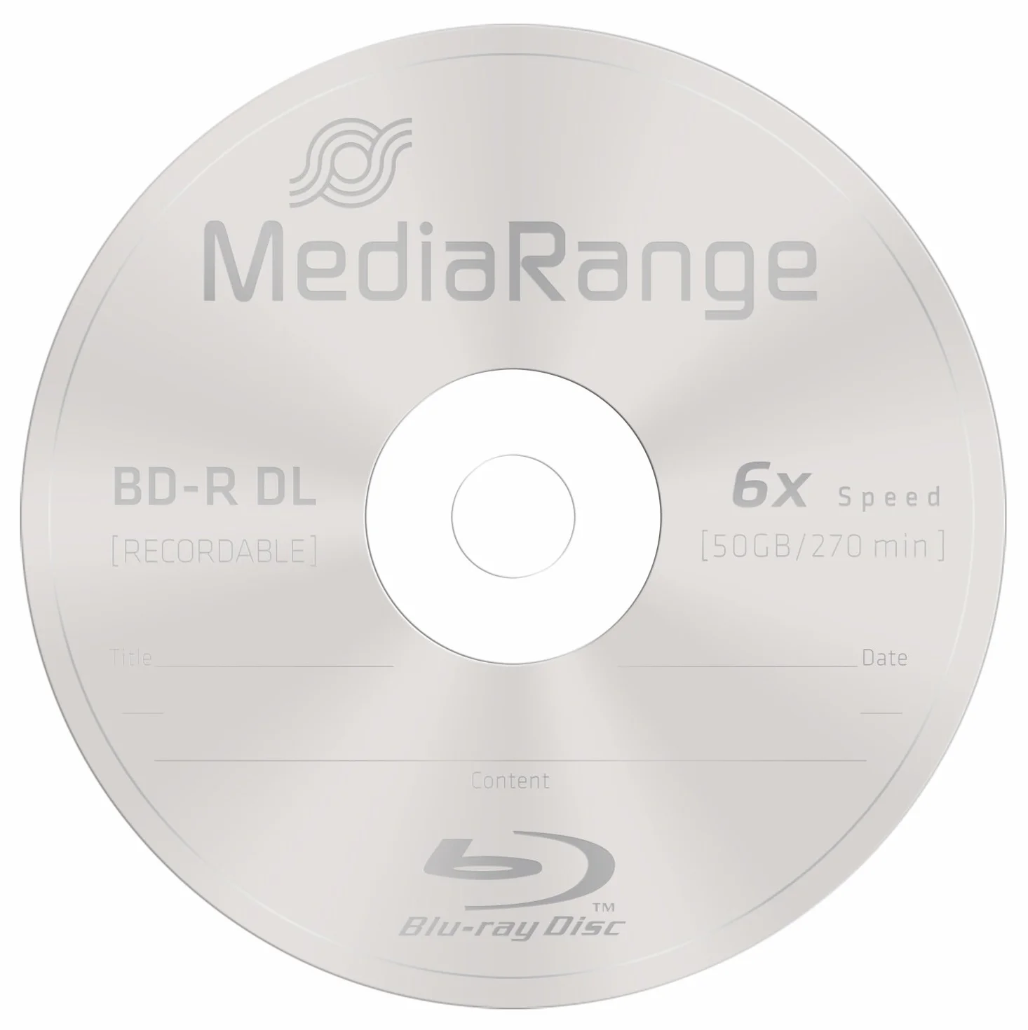 MediaRange MR507 - Blu-ray Disc BD-R DL 50GB, confezione da 10