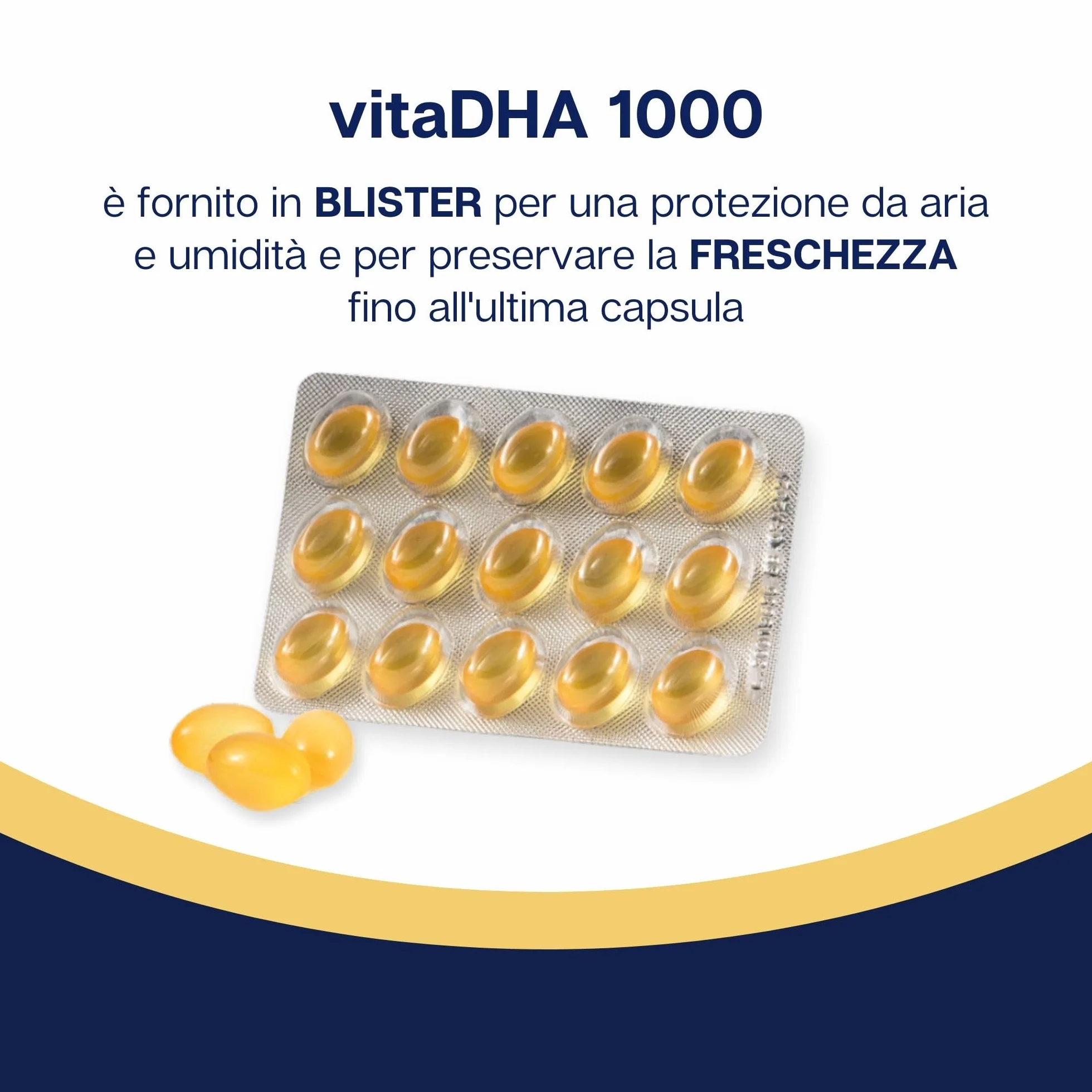 VitaDHA 1000 Omega 3 IFOS 5 Stelle 60 Capsule - Omega3 per Adulti e Bambini - 500mg DHA Alta Biodisponibilità