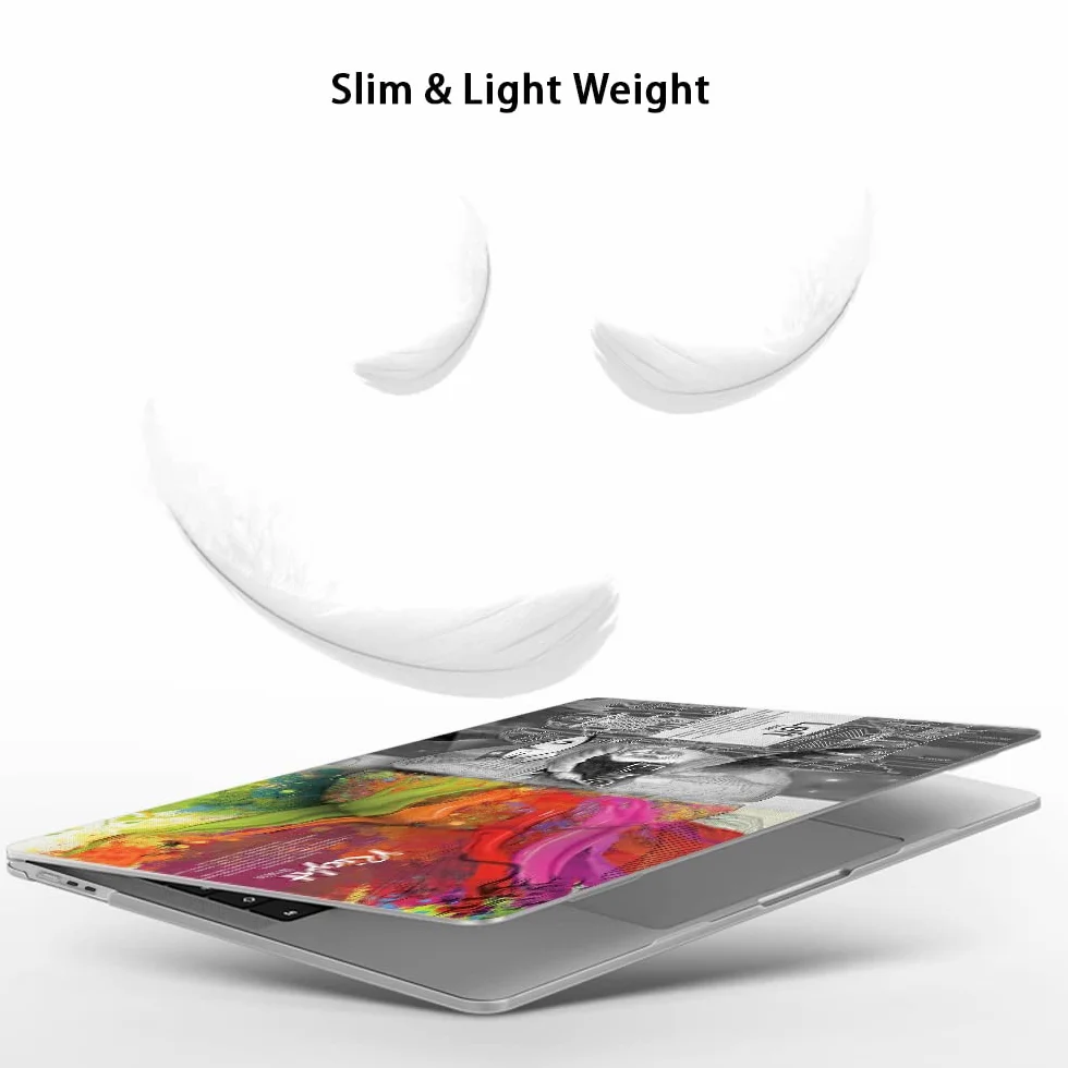 4 in 1 Custodia per Macbook Air M2 M3 M4 13,6 Pollici A2681 A3113 A3240, 2025 2024 2022 con Touch ID, Plastica Case Cover Rigida & Pellicola Tastiera & Proteggi Schermo, Cervello Creativo