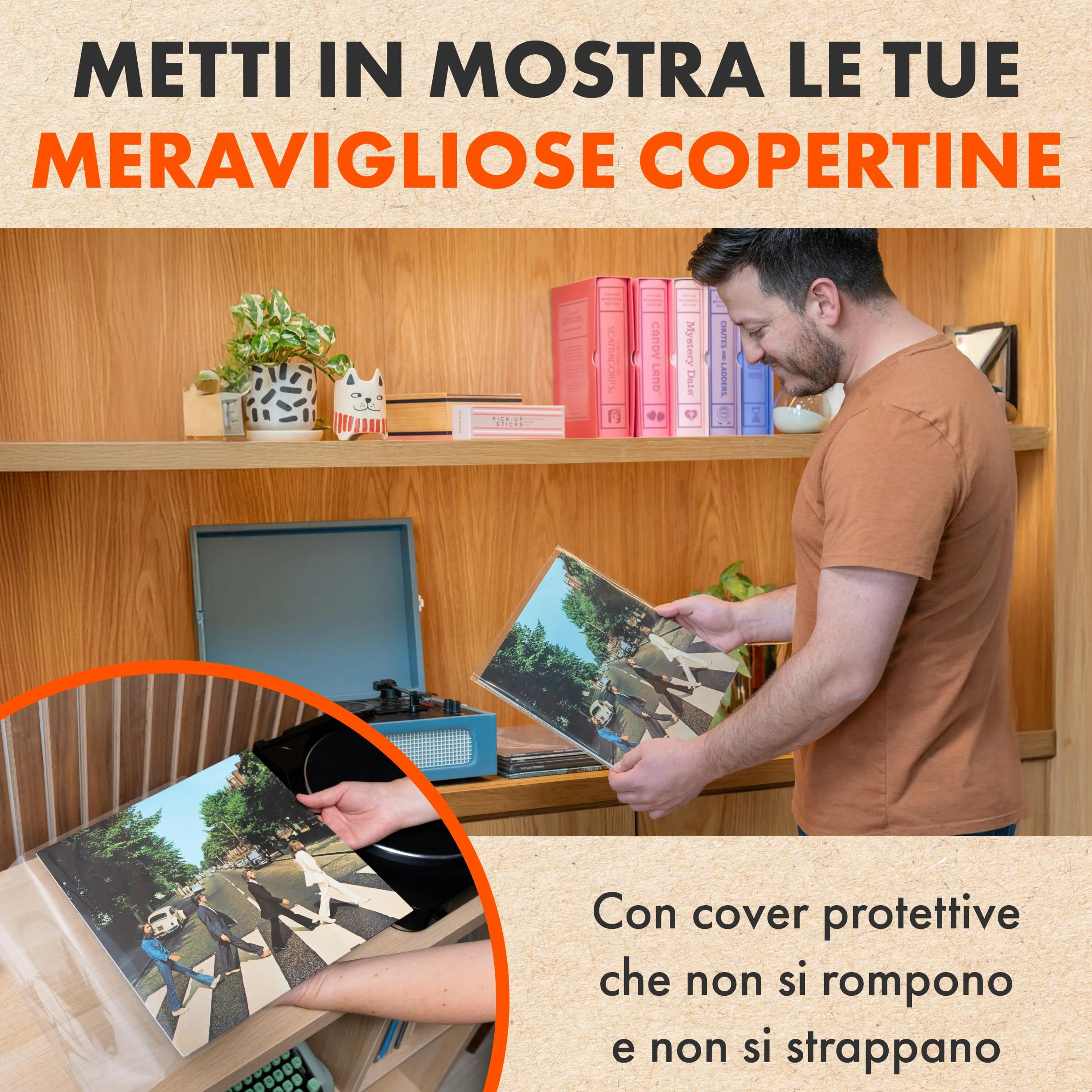 50x Trasparente 33 Giri Buste Per Vinile STANDARD | CRYSTAL Esterne Plastica Custodie Per Singoli e Doppi LPs | Protettive Polipropilene Vinile Copertine