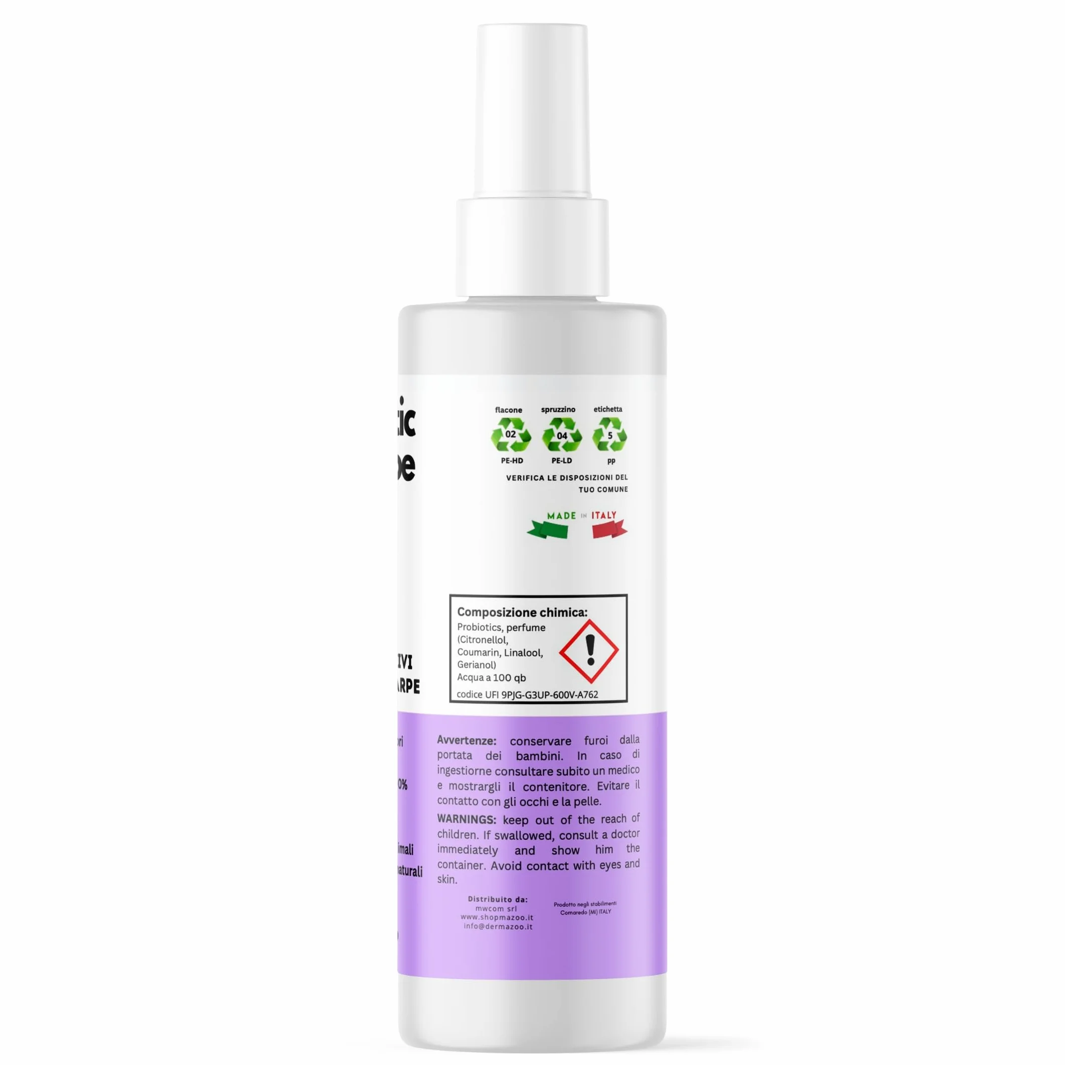 Dermazoo Probiotic Fresh Shoe Deodorant 125 ml - Deodorante per Scarpe Elimina Odori Spray Antiodore Naturale