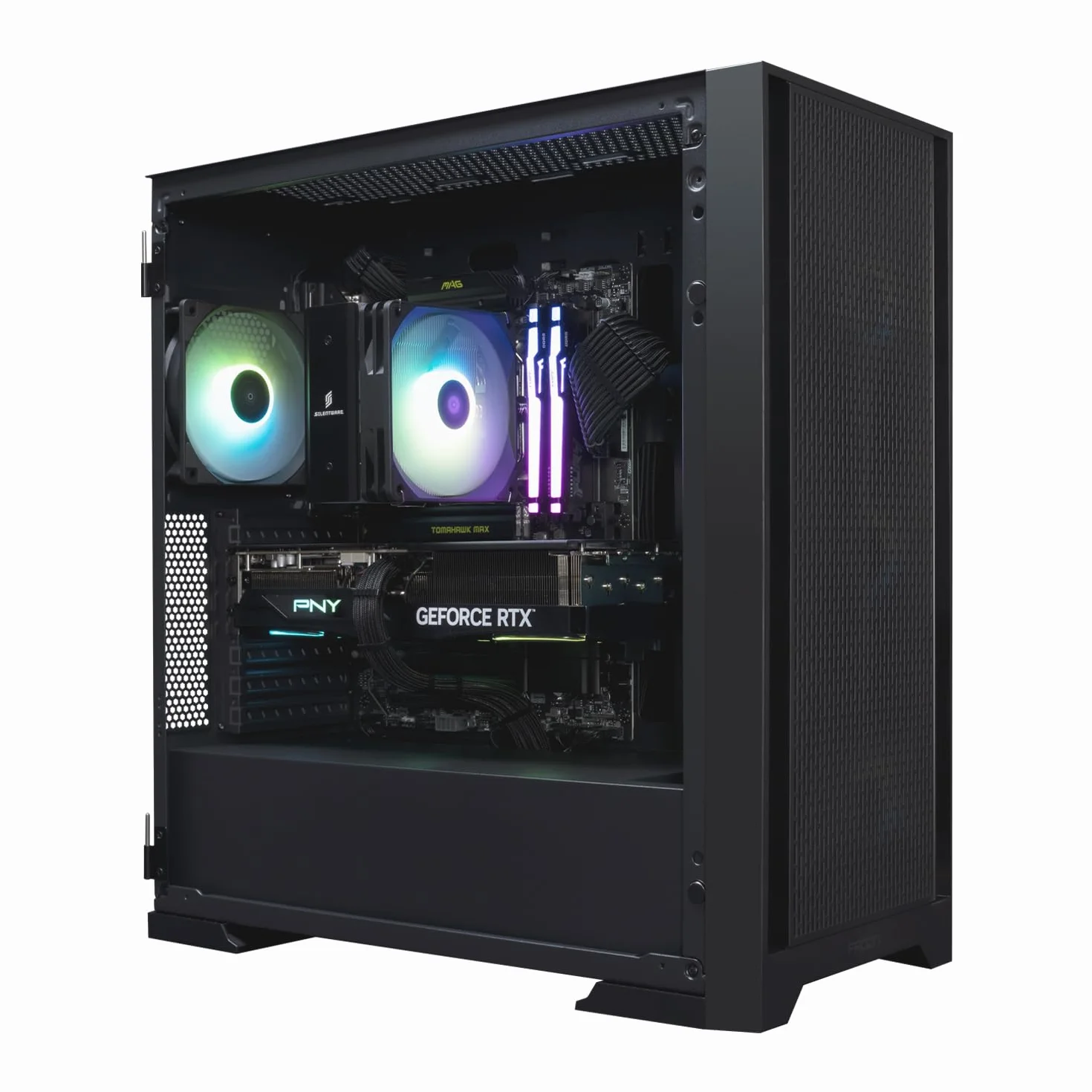PC Gaming Ryzen 7 5700 8x 3,70 GHz, 32 GB di RAM DDR4, SSD M.2 da 1TB, Nvidia RTX 5060 8GB, Windows 11 Pro