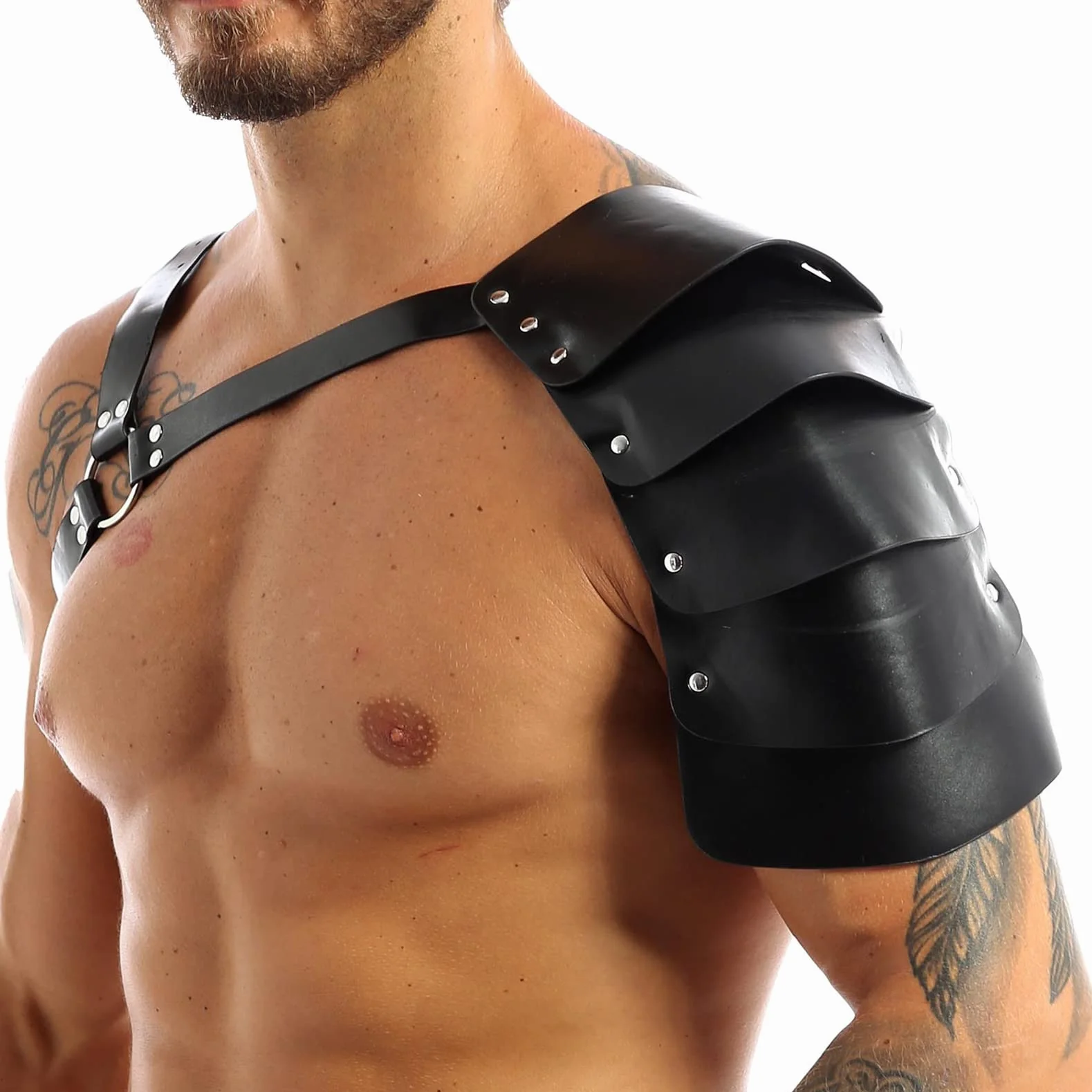 Gay Harness Uomo Imbracatura Pettorale Regolabile Punk Sexy Nero Pelle Body Chest Harness Cintura Spalla