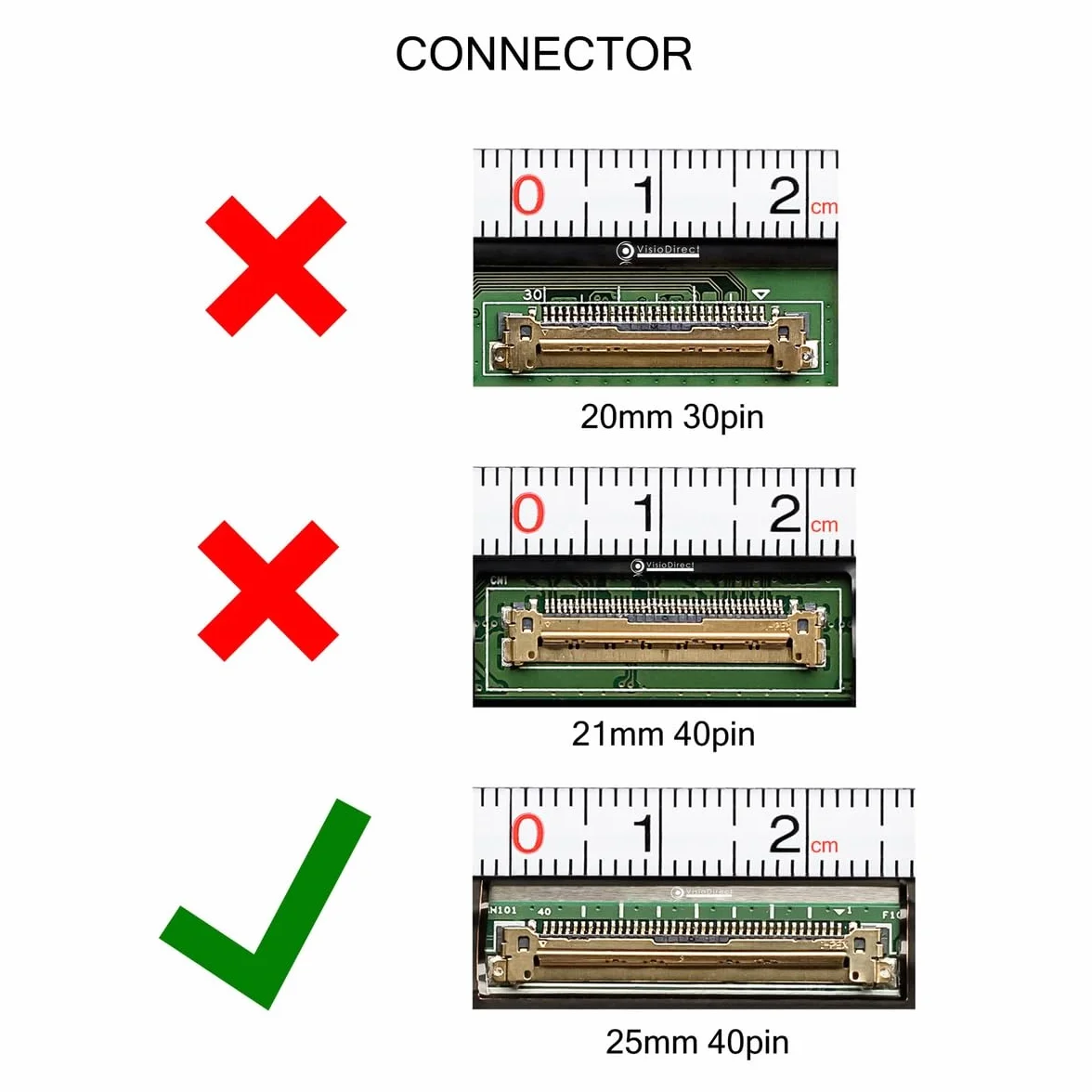 Visiodirect ® LCD Schermo Display 15.6" LED per portatile ASUS F552L 1366x768 40 Pin