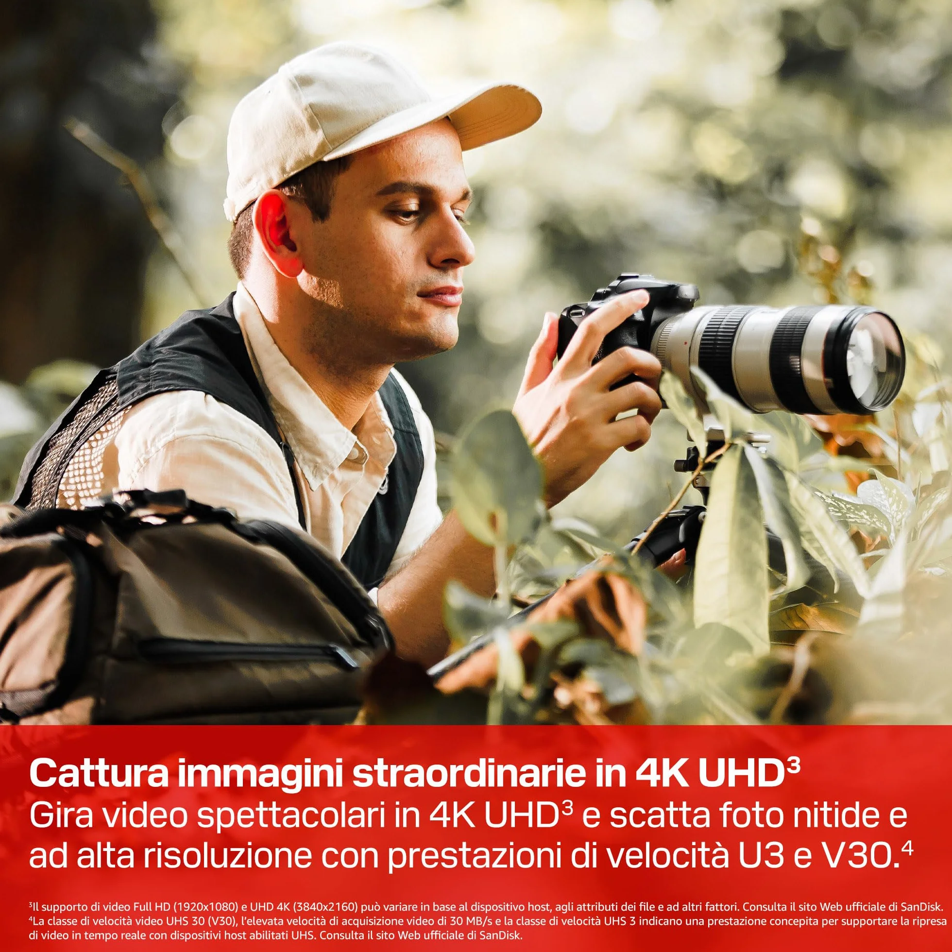 SANDISK Extreme PRO Scheda SD UHS-I da 128 GB (velocità di lettura fino a 250 MB/s e velocità di scrittura fino a 120 MB/s, video in 4K UHD, U3, V30) Memory Zone App