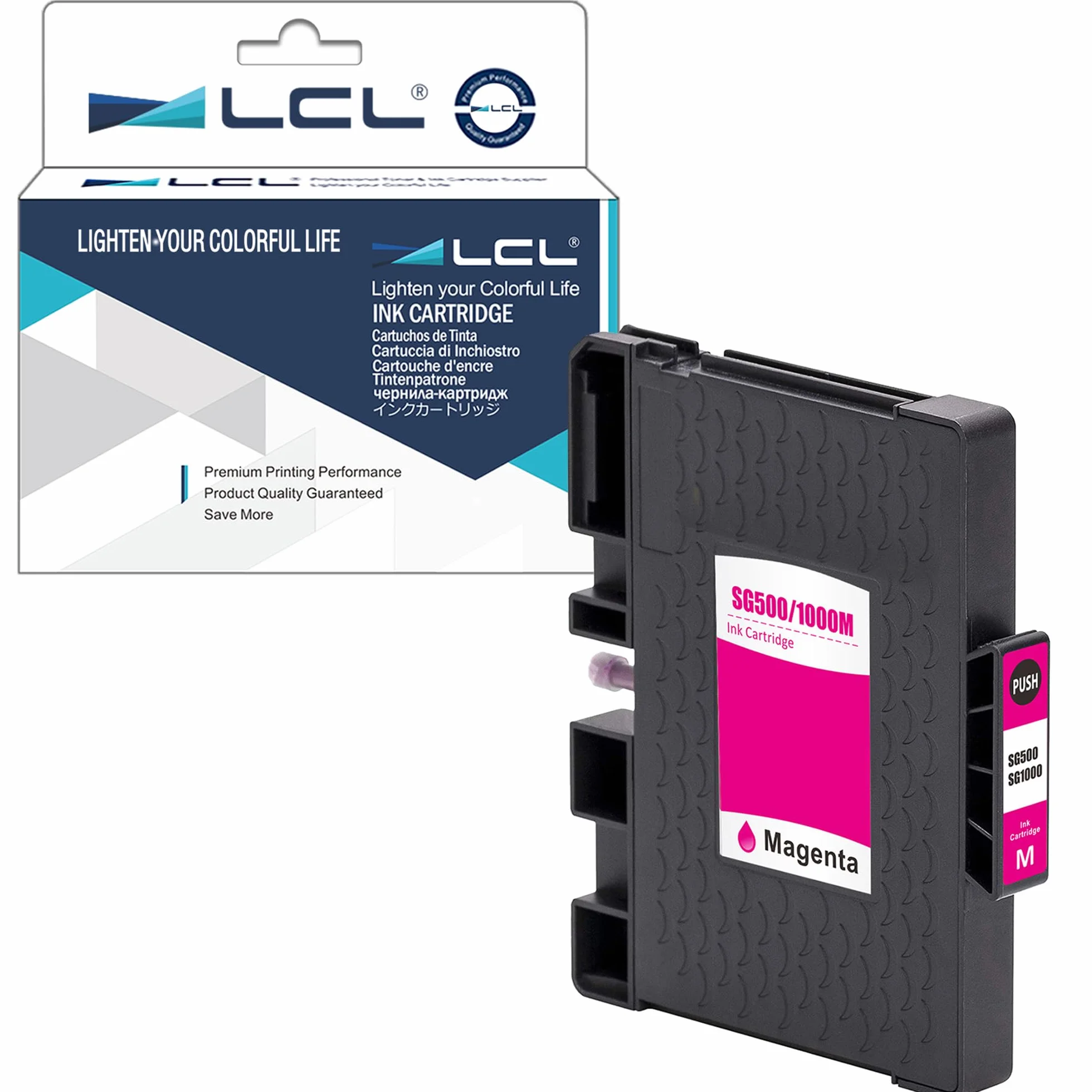 LCL SG500 Compatibile Cartucce d'inchiostro Sublimation Ink SG500 SG1000 PRINTAN DINK High Yield (1 Magenta) Sostituzione per Sawgrass Virtuoso SG500 SG1000 Sublimation Printer