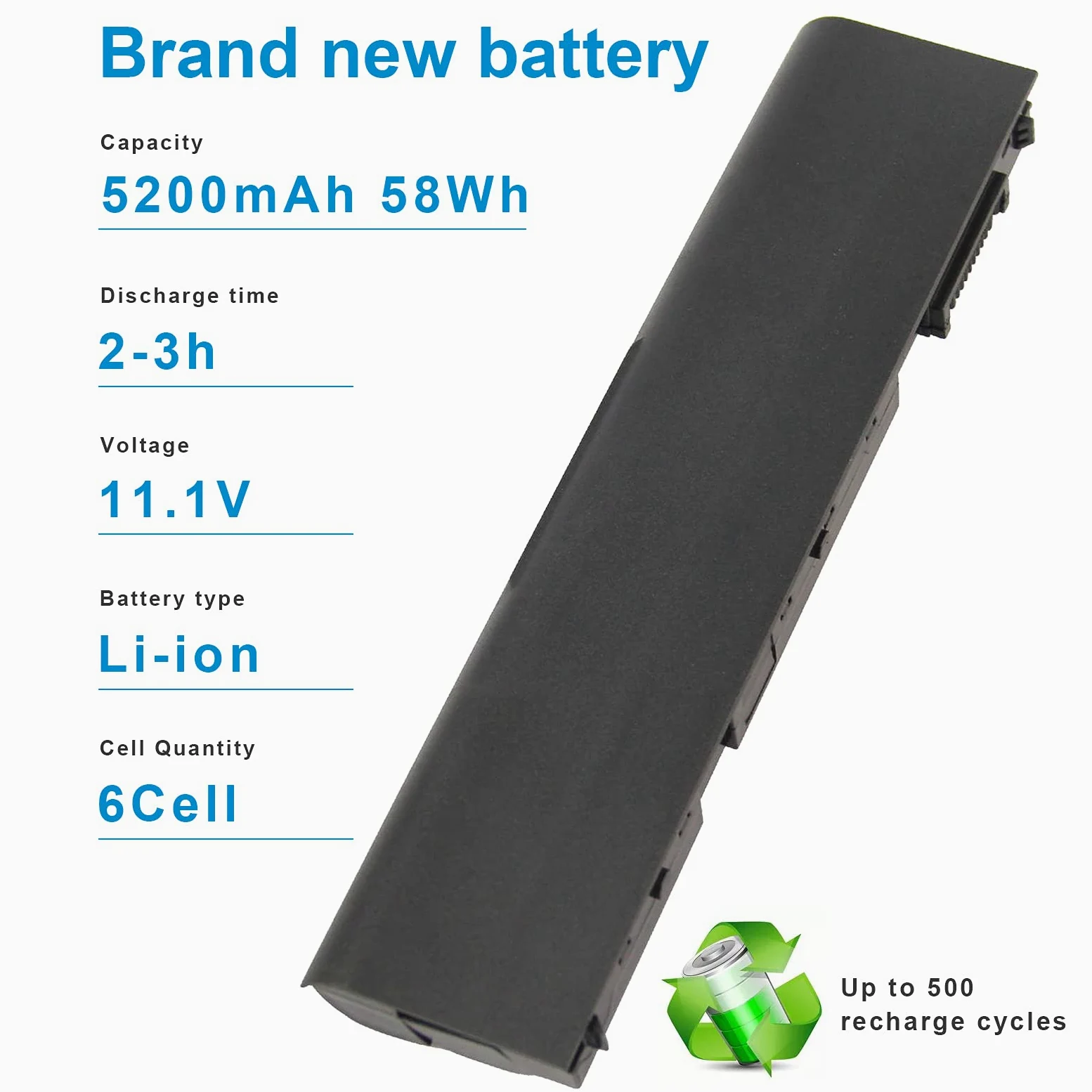 ASUNCELL 11.1V/5200mAh P8TC7 P9TJ0 Batteria del computer portatile per Dell Latitude E5420 E5430 E5520 E5530 E6420 E6430 E6520 E6530 Series, Inspiron 4420 4520 4720 5420 5425 5520 5720 14R 15R 17R