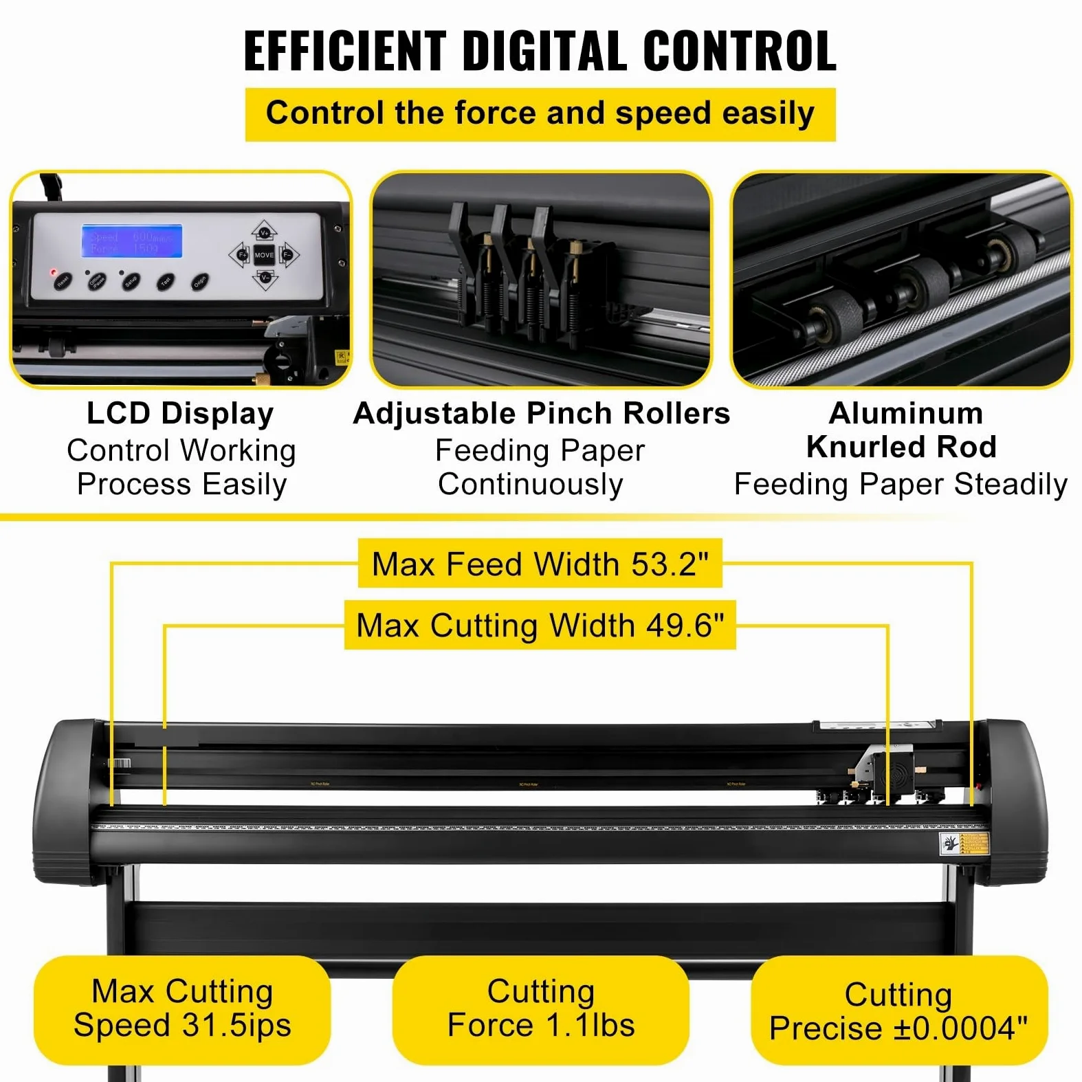 Plotter da taglio in vinile Stampante for segni Display LCD Crea etichette SignCut con supporto Software Signmaster Funzionamento Stabile(720mm)