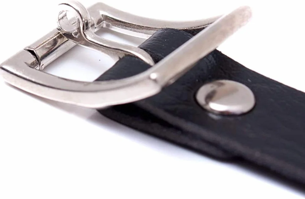 BDSM Knebel con lucchetto in ottone in pelle Band Mouth Gag Ball Bondage Fetish Sex Toy (Nero)