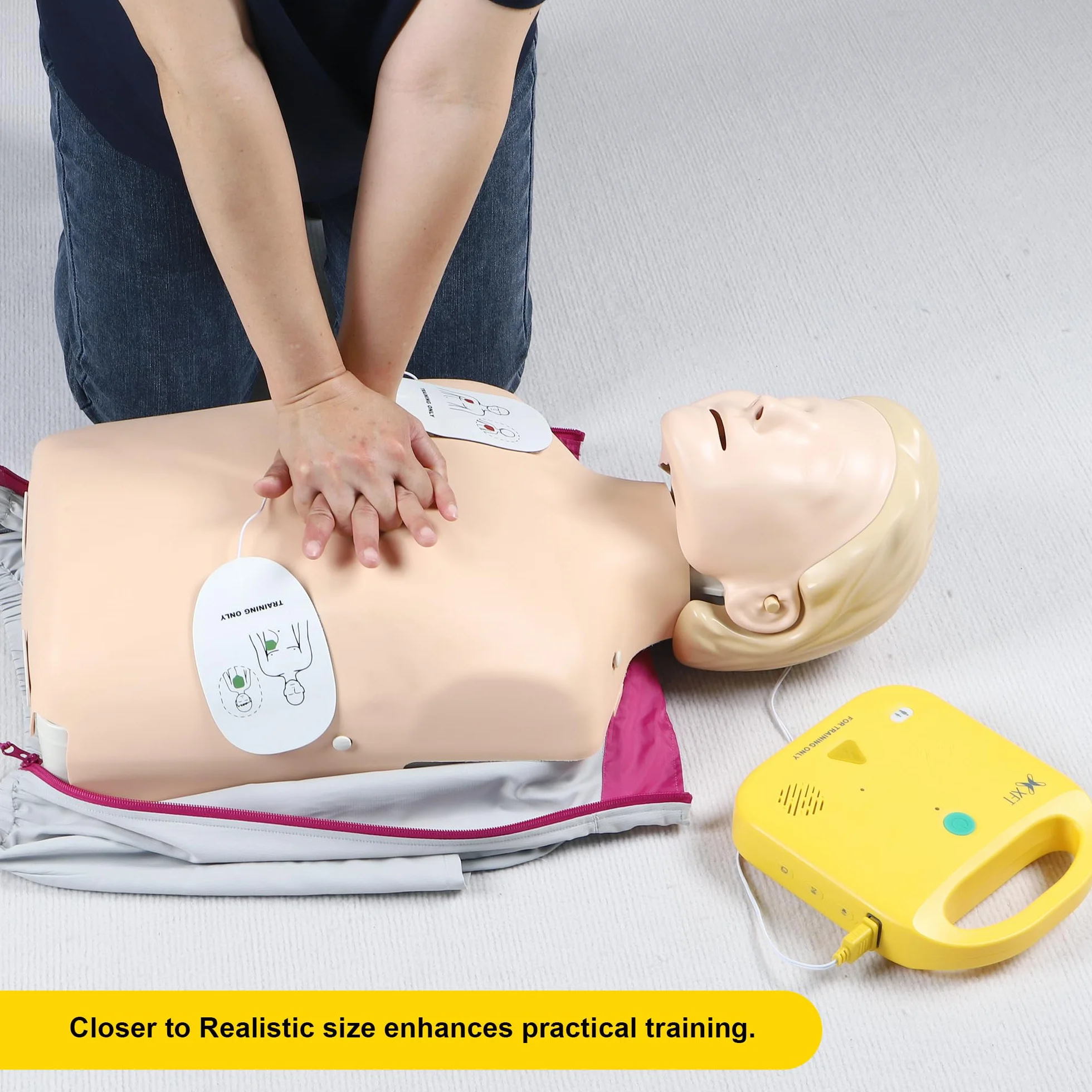 XFT AED Trainer, Przenośny Zestaw Szkoleniowy Defibrylatora AED, Symulator RCP