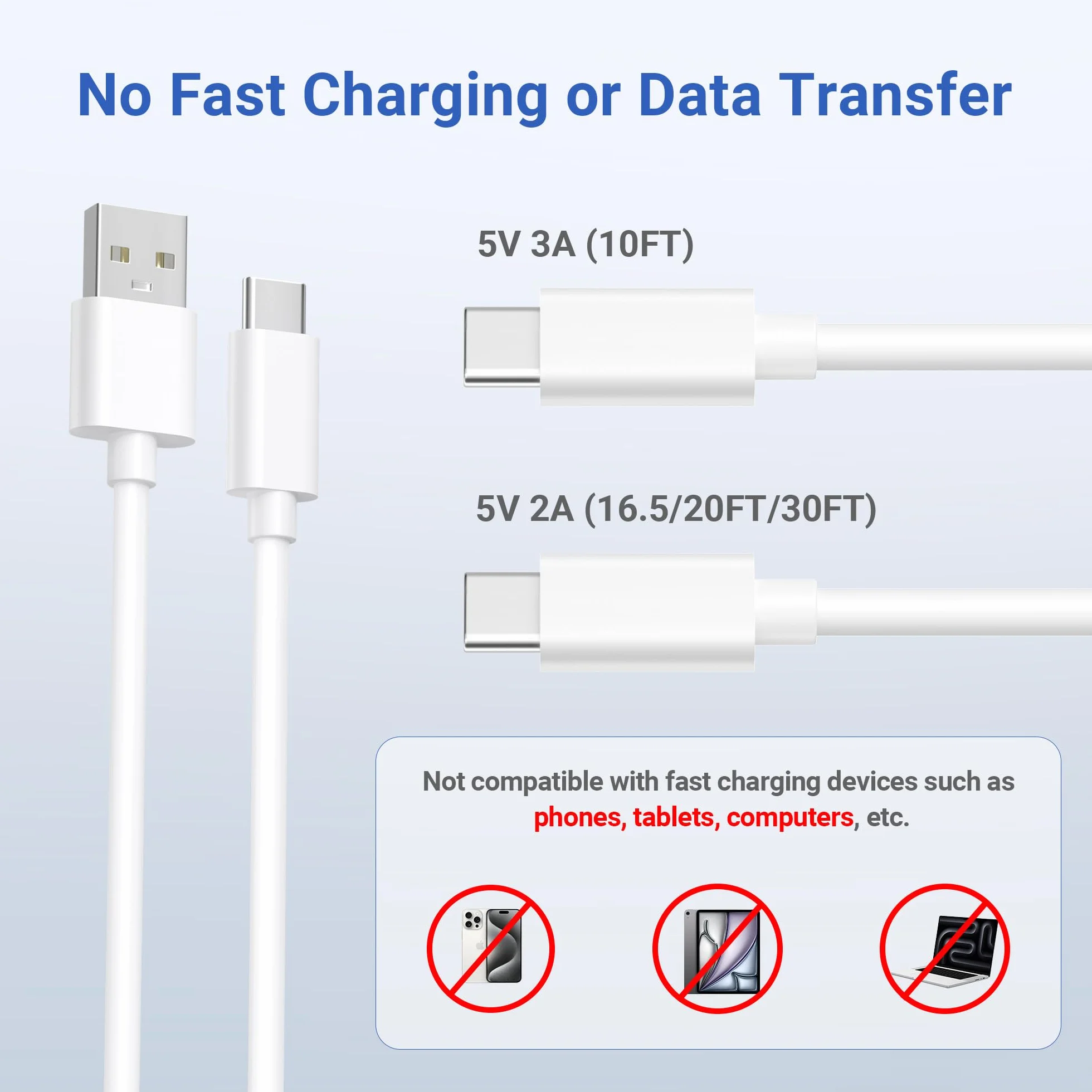 BASESAILOR Cavo di Ricarica USB A a USB C 6M/2P,Cavi di Prolunga Alimentazione da Tipo A Compatibile per Xiaomi Smart Camera C400,Eufy SoloCam C210/S340/S220,Indoor Cam S350/C220,TP-Link Tapo 2k C120