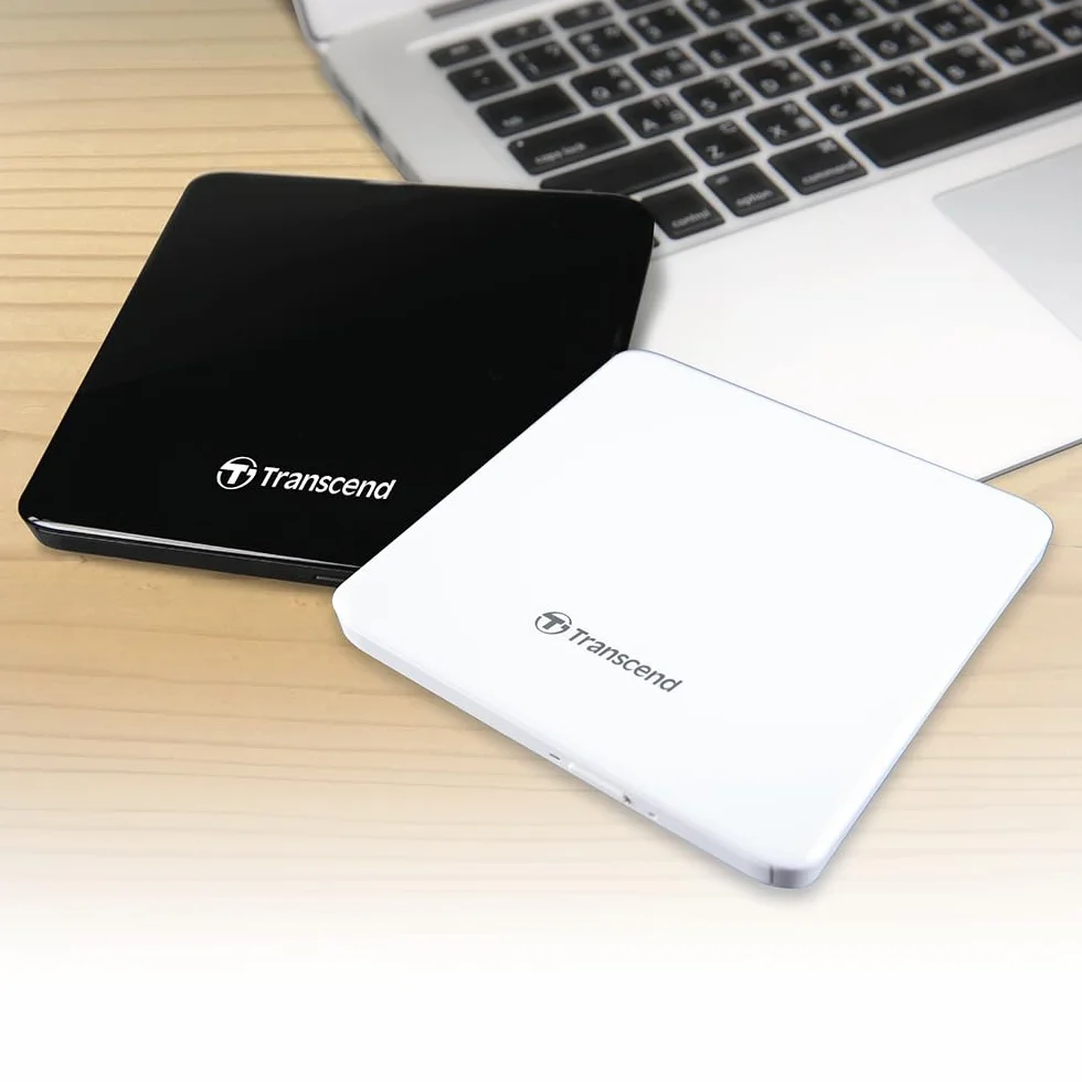 Transcend Masterizzatore e Lettore Dvd Esterno Portatile Ultrasottile | Usb 2.0, Nero | TS8XDVDS-K