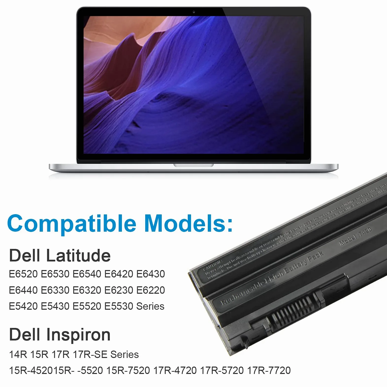 ASUNCELL 11.1V/5200mAh P8TC7 P9TJ0 Batteria del computer portatile per Dell Latitude E5420 E5430 E5520 E5530 E6420 E6430 E6520 E6530 Series, Inspiron 4420 4520 4720 5420 5425 5520 5720 14R 15R 17R