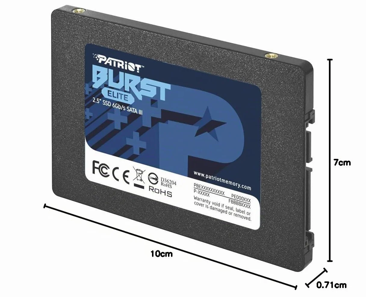 Patriot Memory SSD Unità a Stato Solido SATA 3 2.5" Interno 120GB BURST ELITE 6 Gbps