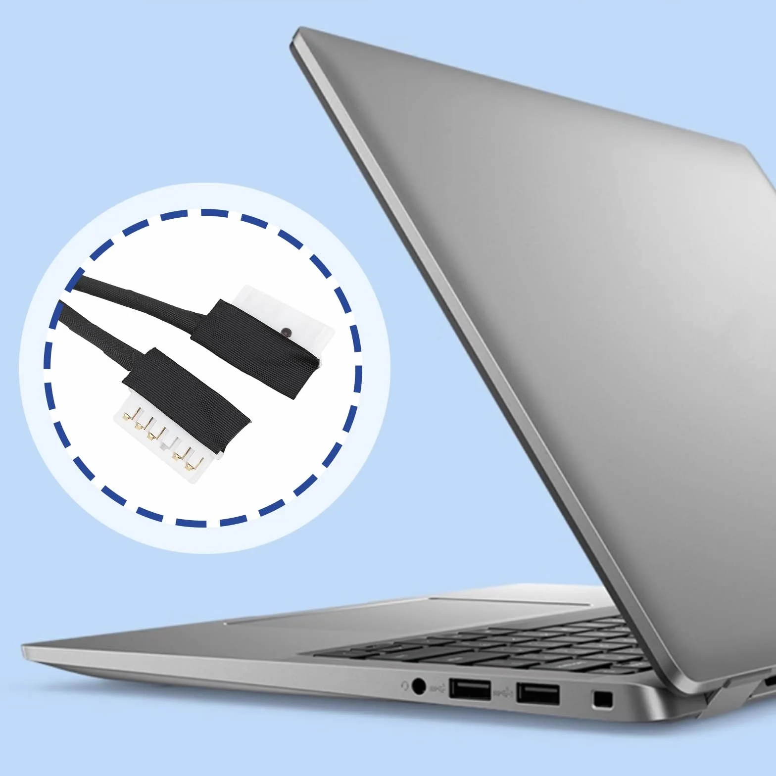 Create idea 2 pezzi DC301015Q00 DC301015T00 DC301016G00 Porta di ricarica DC Jack Cavo di alimentazione Connettore Presa compatibile con Dell Compatibile con Inspiron Compatibile con Vostro
