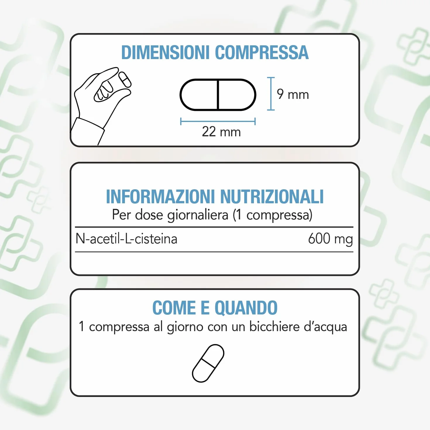 PiùLife NAC N-Acetil-Cisteina 600mg 210 Compresse Integratore Antiossidante Mucolitico