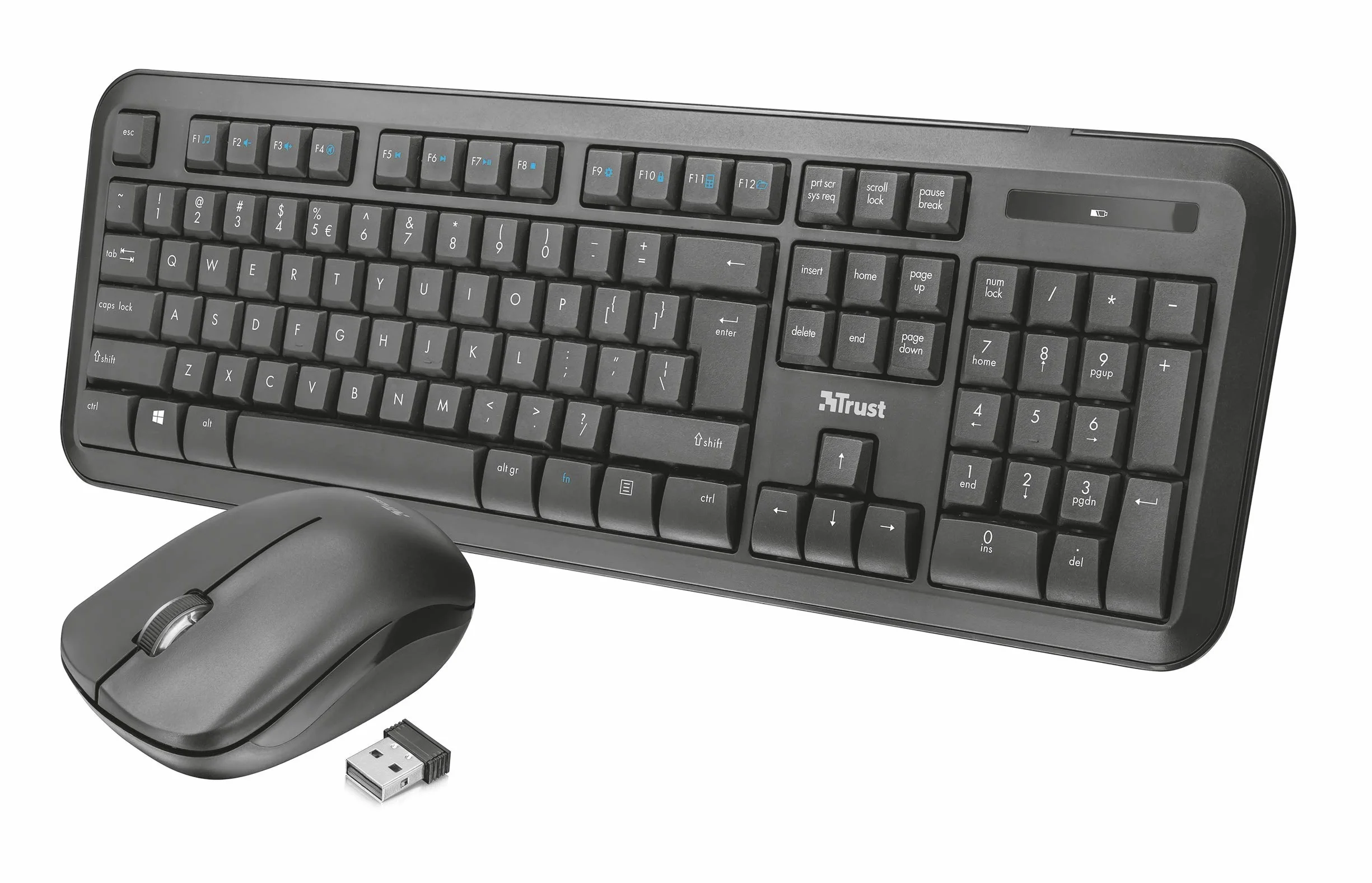 Trust Nova Tastiera e Mouse Wireless, Nero [Layout Italiano]