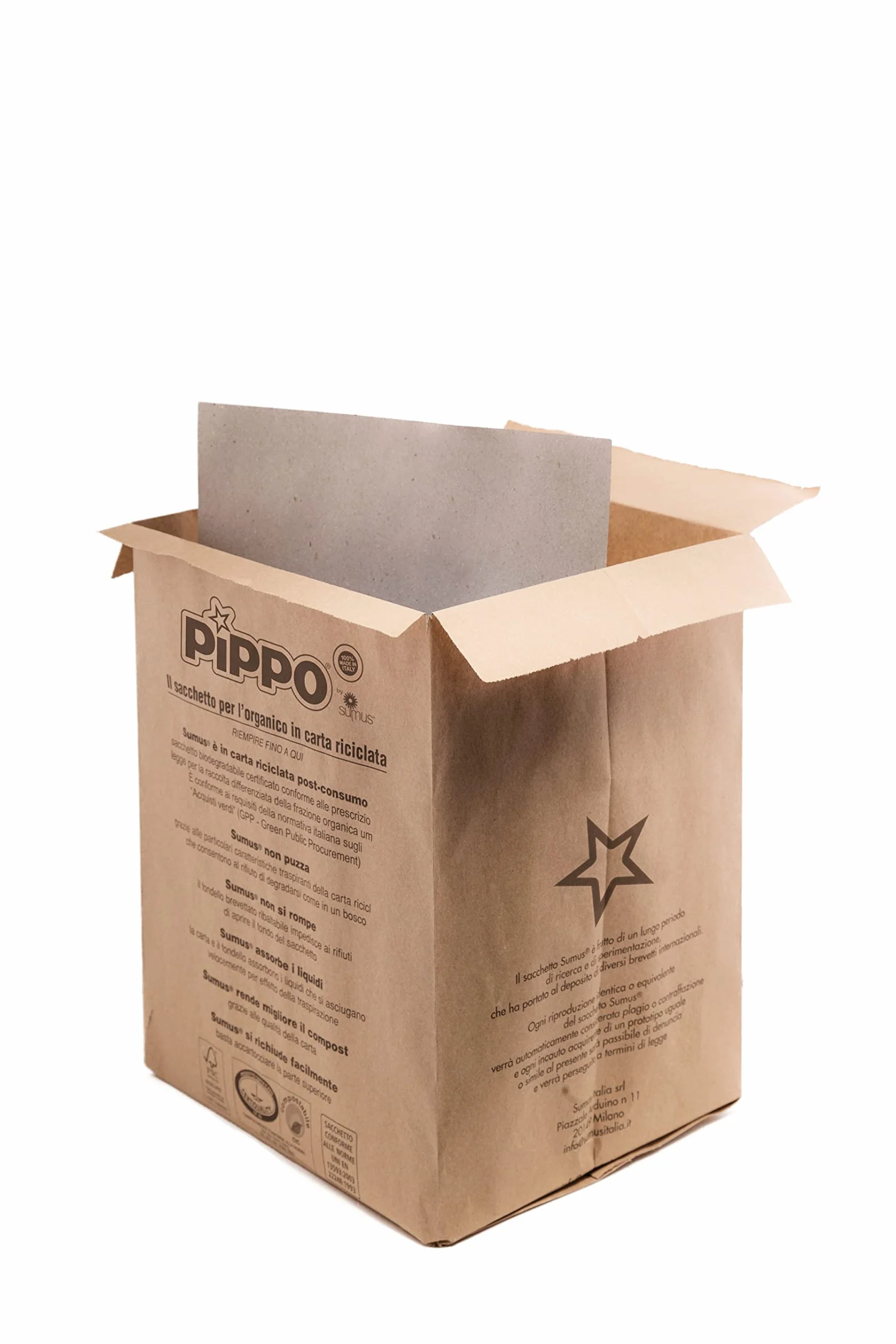 PIPPO Sacchetti Umido e Organico Biodegradabili Compostabili 10L 50 sztuk