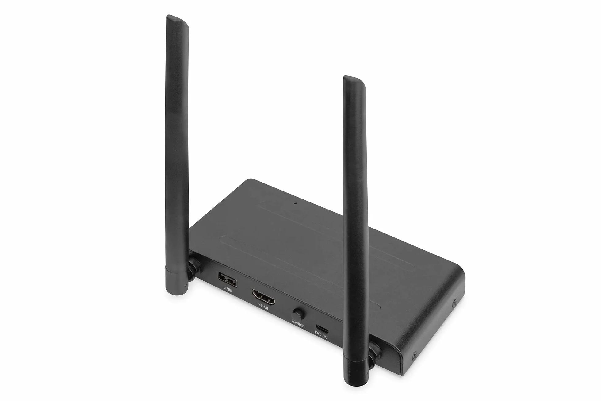 DIGITUS Wireless HDMI KVM Extender Set - portata fino a 200 m - FullHD 1080p/60Hz - punto a punto - uscita HDMI Loop - trasmissione IR - nero