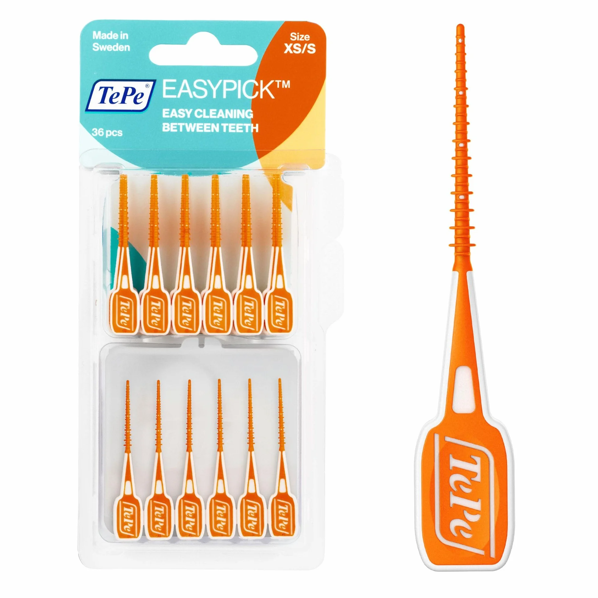 TePe EasyPick Stick Interdentale Arancione ISO XS-S 36pz Rimozione Placca Pulizia Interdentale