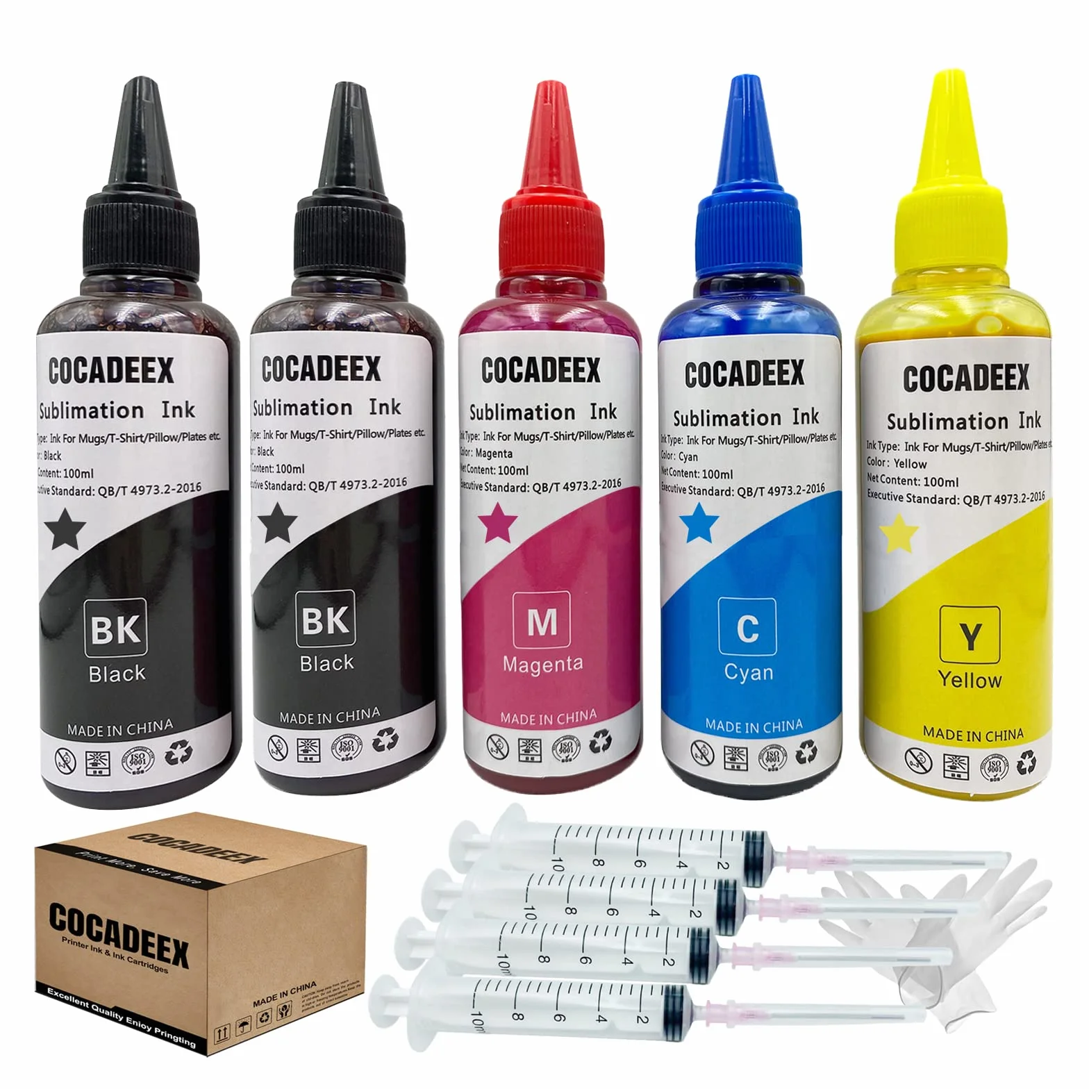 Kit di ricarica per inchiostro a sublimazione compatibile con stampanti WF7110,WF7510,WF7520,WF7610,WF7620,WF7710,WF2750,ET2650,ET2750,per tazze,Camicie in poliestere,cuscini.,piatti,ecc