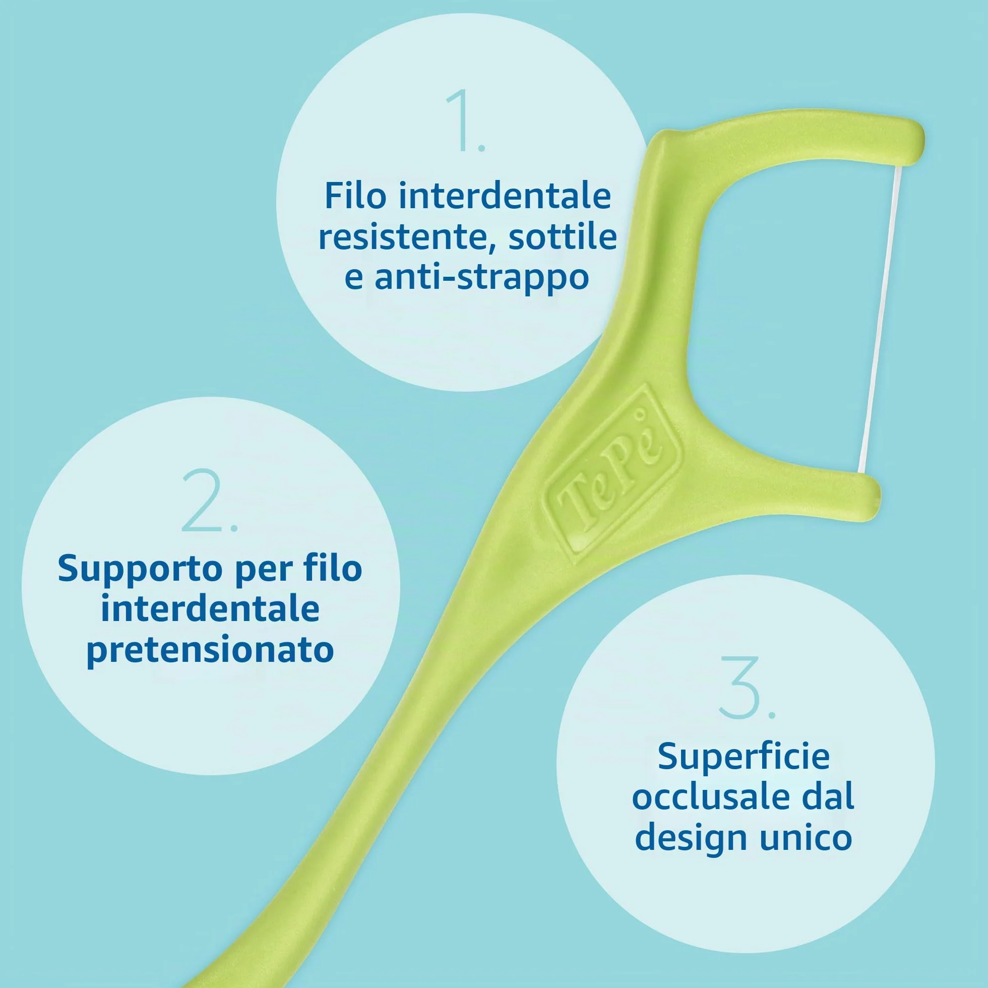 TePe Mini Flosser 36 pezzi filo interdentale rimozione placca spazi stretti
