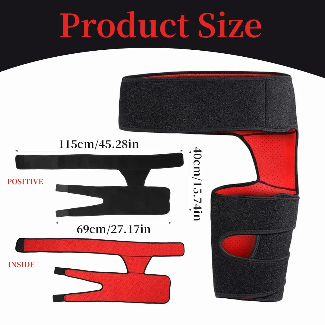 Fascia compressiva per coscia e anca, Supporto inguinale regolabile