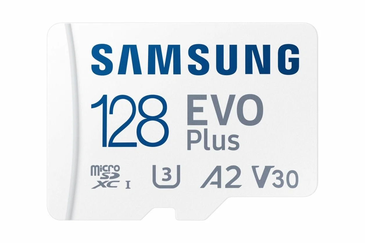 Samsung EVO Plus - Scheda di memoria microSD (2025) (con adattatore SD), 128 GB Fino a 160 Mb/s Classe 10 A2 V30