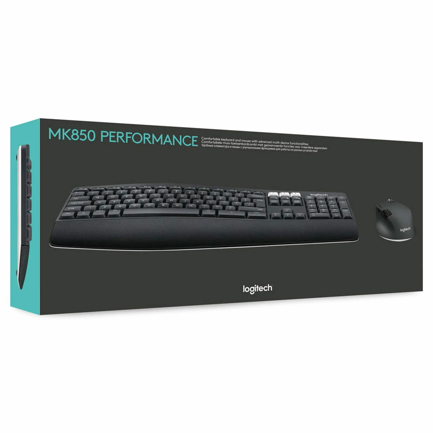 Logitech MK850 Kit Tastiera e Mouse Wireless Multidispositivo, Wireless e Bluetooth 2,4 GHz, 12 ‎Tasti Programmabili, Durata Batteria di 3 Anni, PC/Mac, Layout Italiano QWERTY ‎- Nero