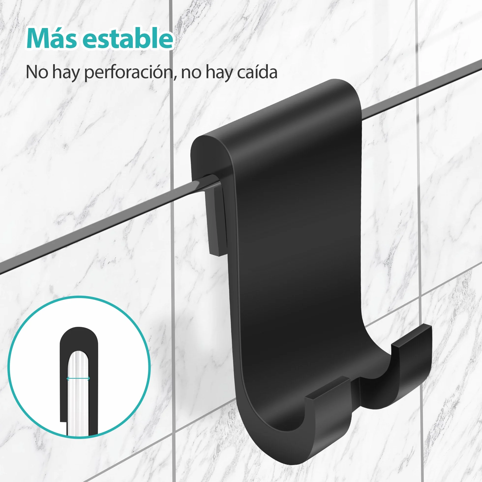 Tergivetro per Doccia in Silicone - Pulisci Vetri, Porte e Finestre - Senza Foratura con Supporto
