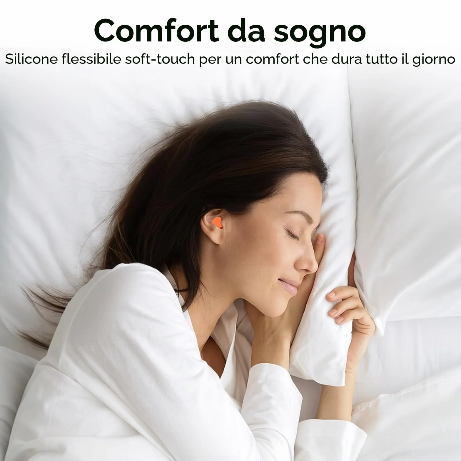 SURFOU Tappi Orecchie Dormire 60 Paia 38 dB Riduzione Rumore Riutilizzabili con Custodia Portatile
