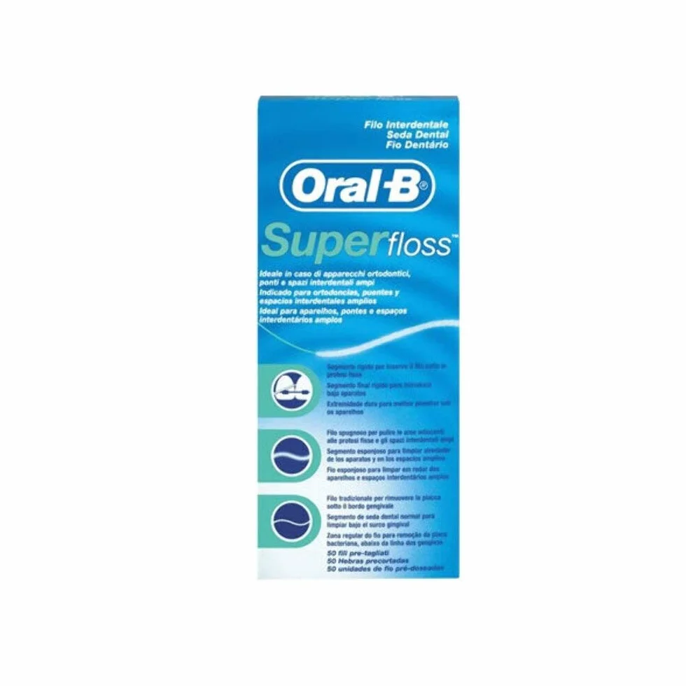 Oral B SuperFloss Filo interdentale, Confezione 50 pezzi