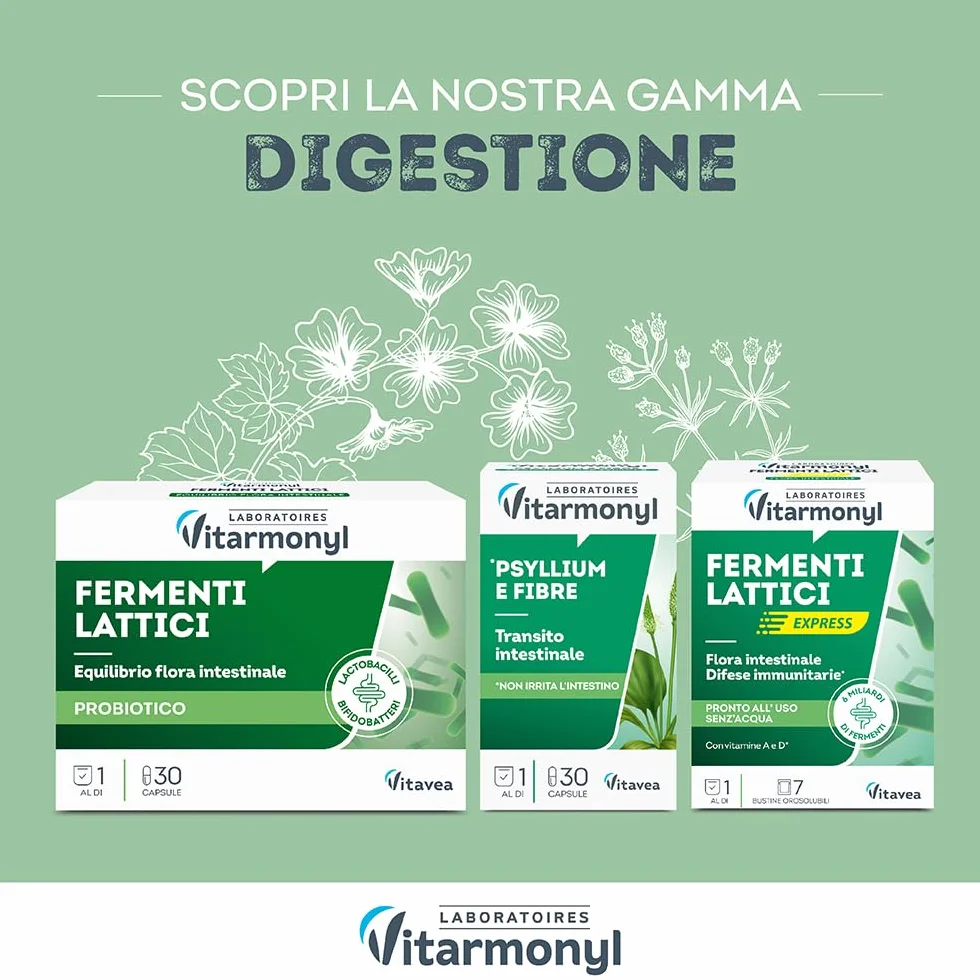 Vitarmonyl 20 Erbe Complex 60 Compresse Transito Regolarità Intestinale Prebiotico Fibre