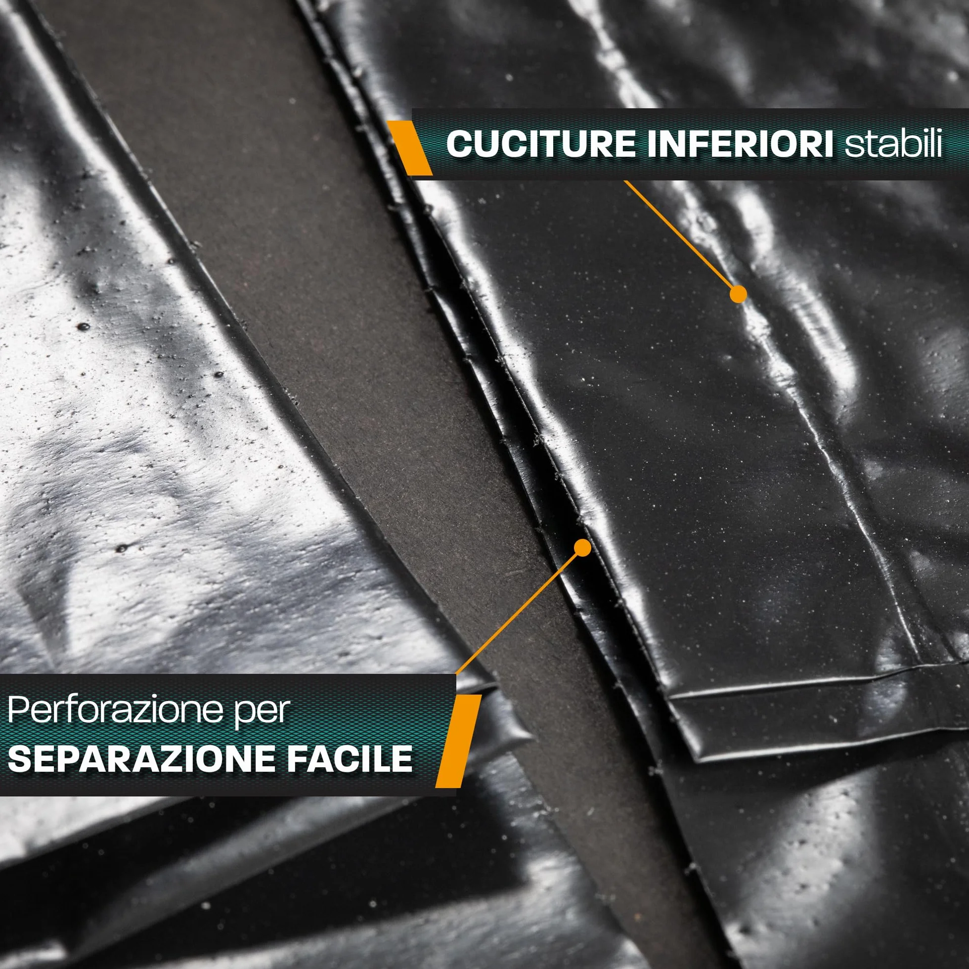 Hinrichs Sacchi Rifiuti 240 L Extra Resistenti 100 x 125 cm LDPE Riciclato 15 Pezzi