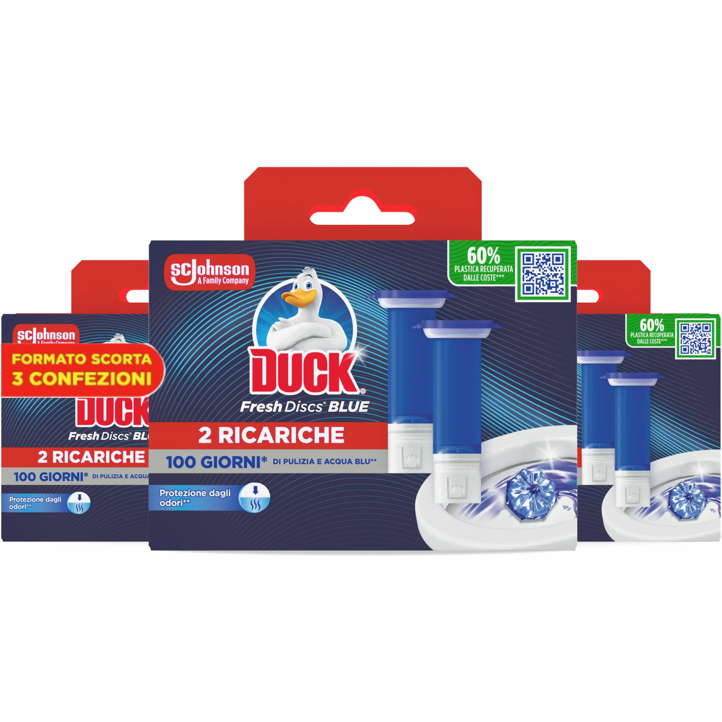 Duck Fresh Discs 36 Dischi Gel Igienizzanti WC Ricariche 6 Formato Scorta