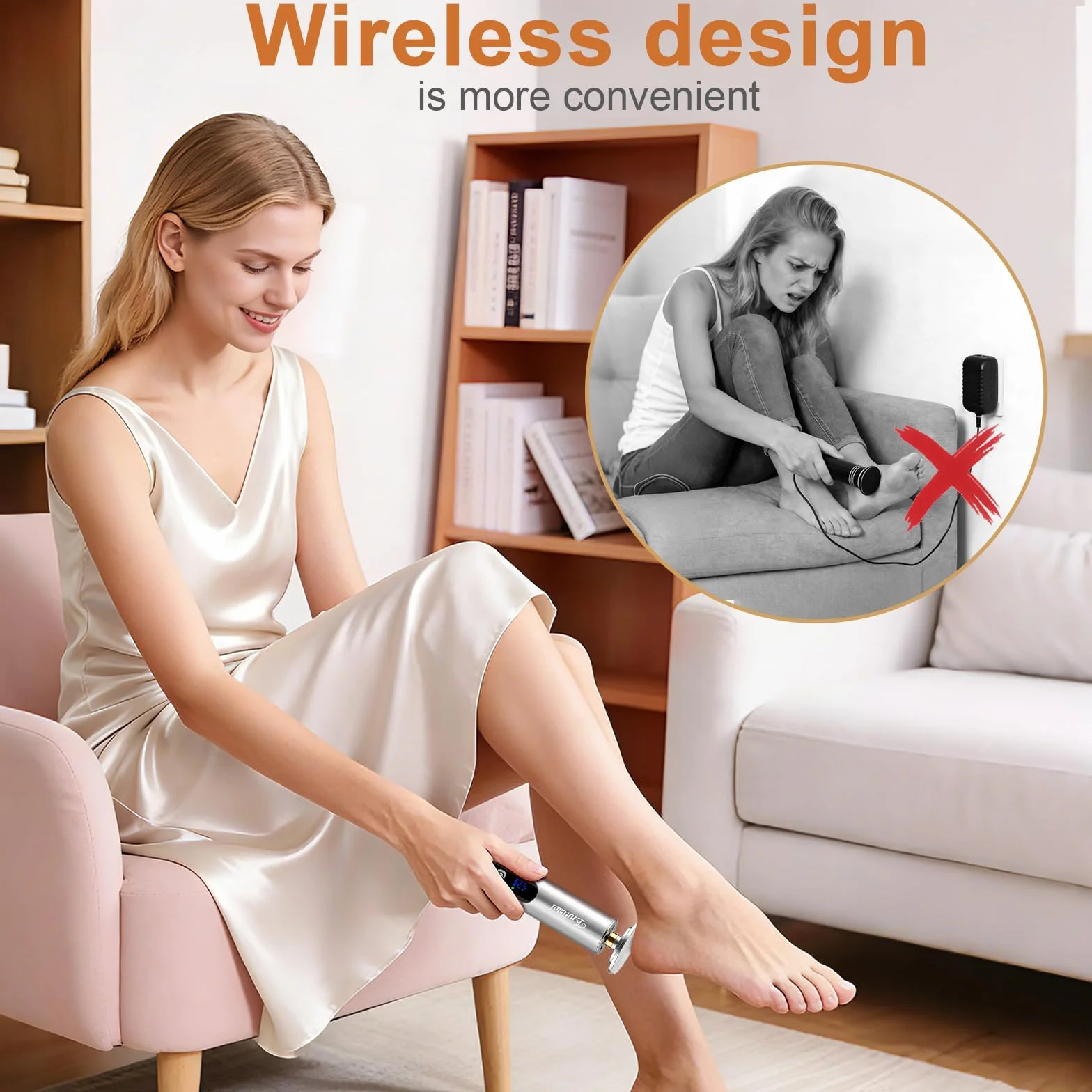 2 in 1 Pedicure Elettrico Professionale Ricaricabile con 10 Velocità e Display LED, Lima Elettrica per Piedi e Talloni, Argento