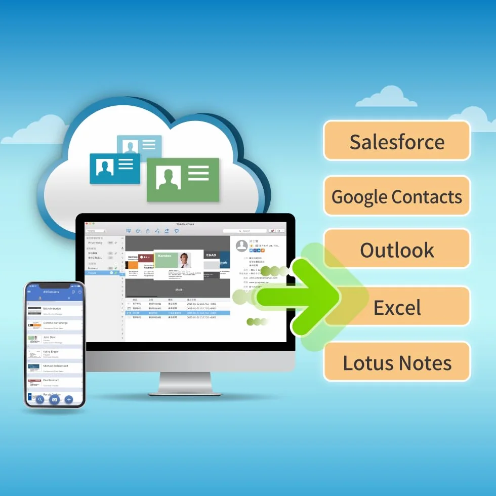 PenPower WorldCard Cloud 1 anno sottoscrizione 1 utente gestione contatti cloud