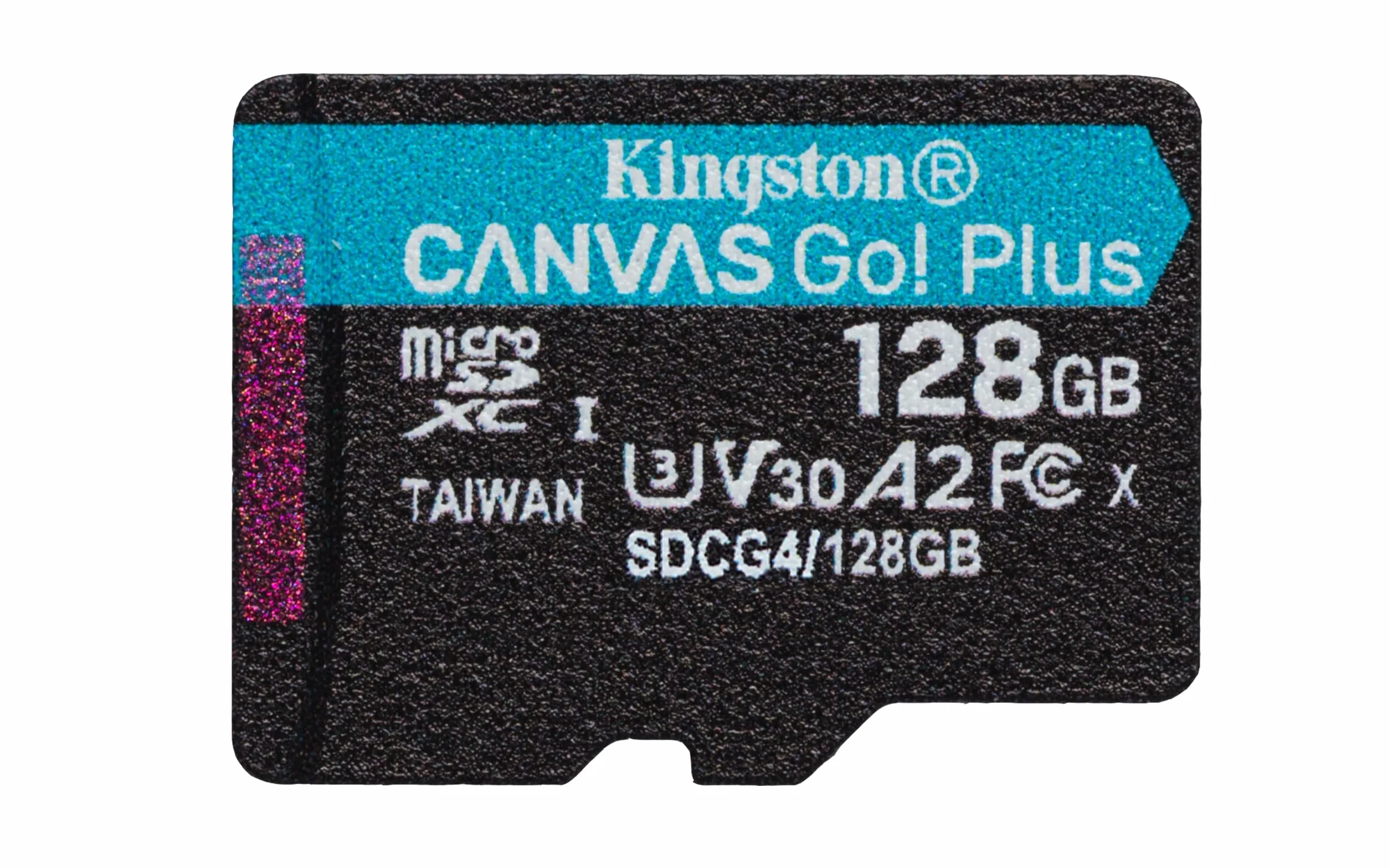 Kingston Canvas Go Plus microSDXC Scheda Di Memoria Gen4 200MB/s A2 U3 V30 128GB Confezione Singola Senza Adattatore-SDCG4/128GBSP