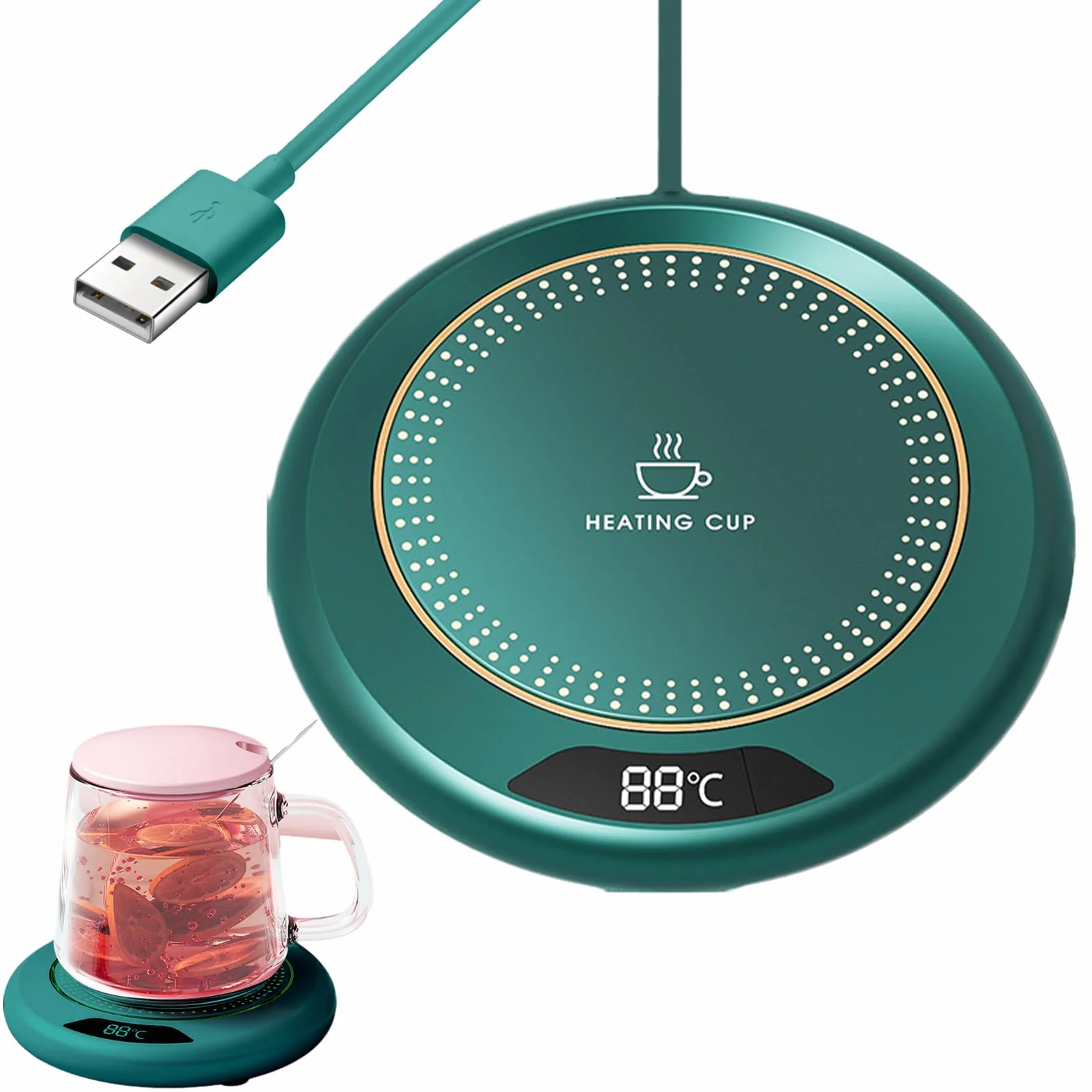 Scaldacaffè | 3 Livelli Temperatura Piastra Riscaldante USB Intelligente 20W | Dispositivo Riscaldante Per Cucina Sala Da Pranzo Regalo Casa - Accessorio Alimentare Termico per Bevande Calde