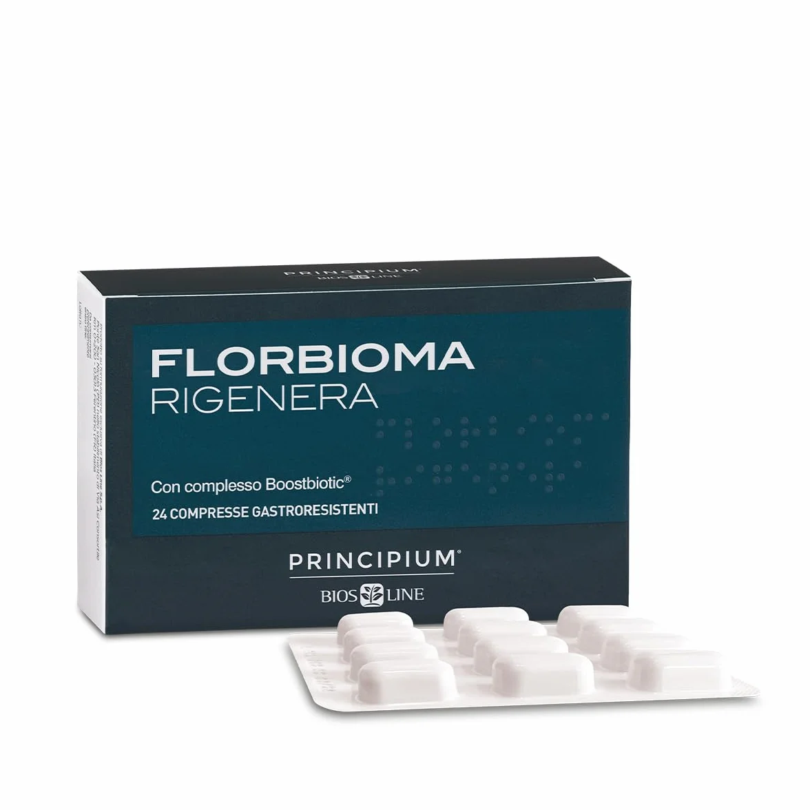 BIOS LINE Principium Florbioma Rigenera Integratore Alimentare Benessere Intestinale 24 Compresse Gastroresistenti