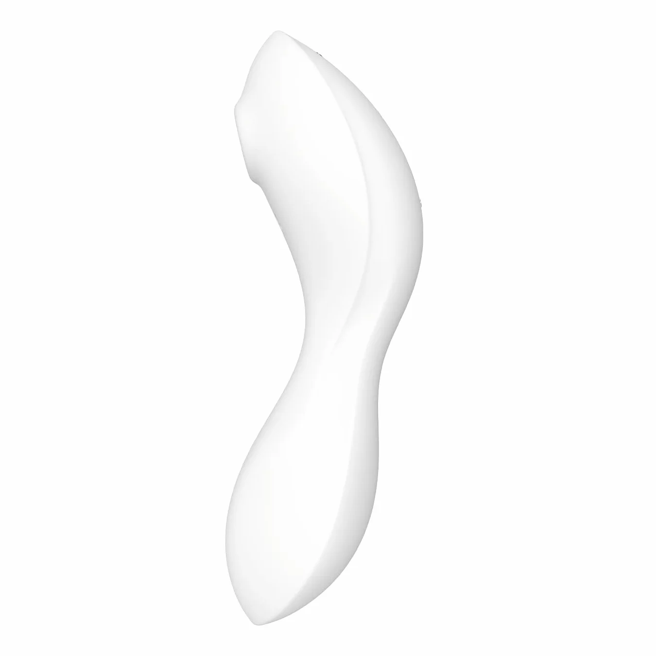 Satisfyer Curvy Trinity 5 Connect App 16,5 cm 3 motori, utilizzabile da entrambi i lati (bianco)