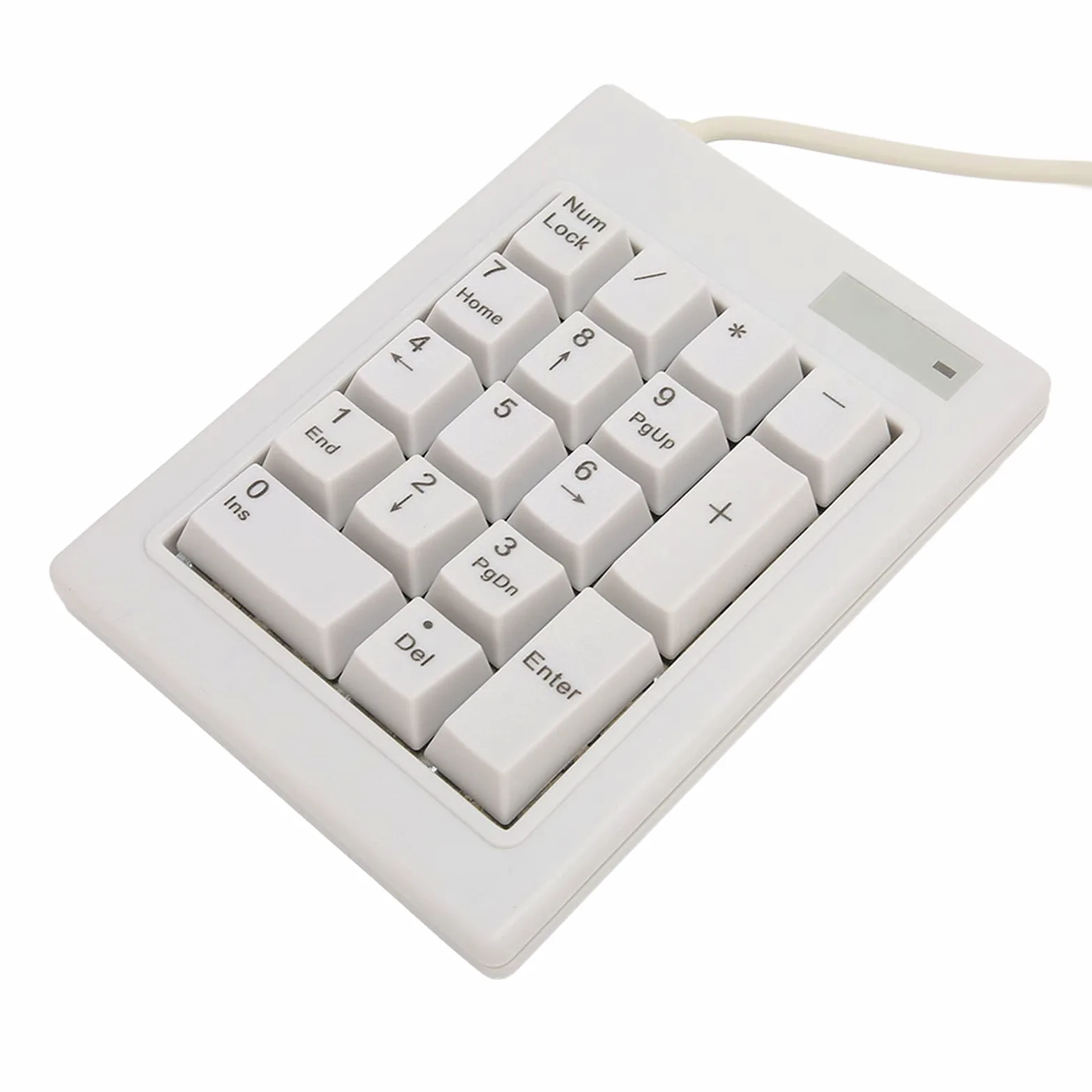 Tastierino Numerico Cablato, 17 Tasti Comodo da Tenere in Mano Tastierino Numerico Ergonomico Silenzioso con Assi Neri, Tasti Silenziosi Ridurre Lo Stress Soft Touch per Contabilità
