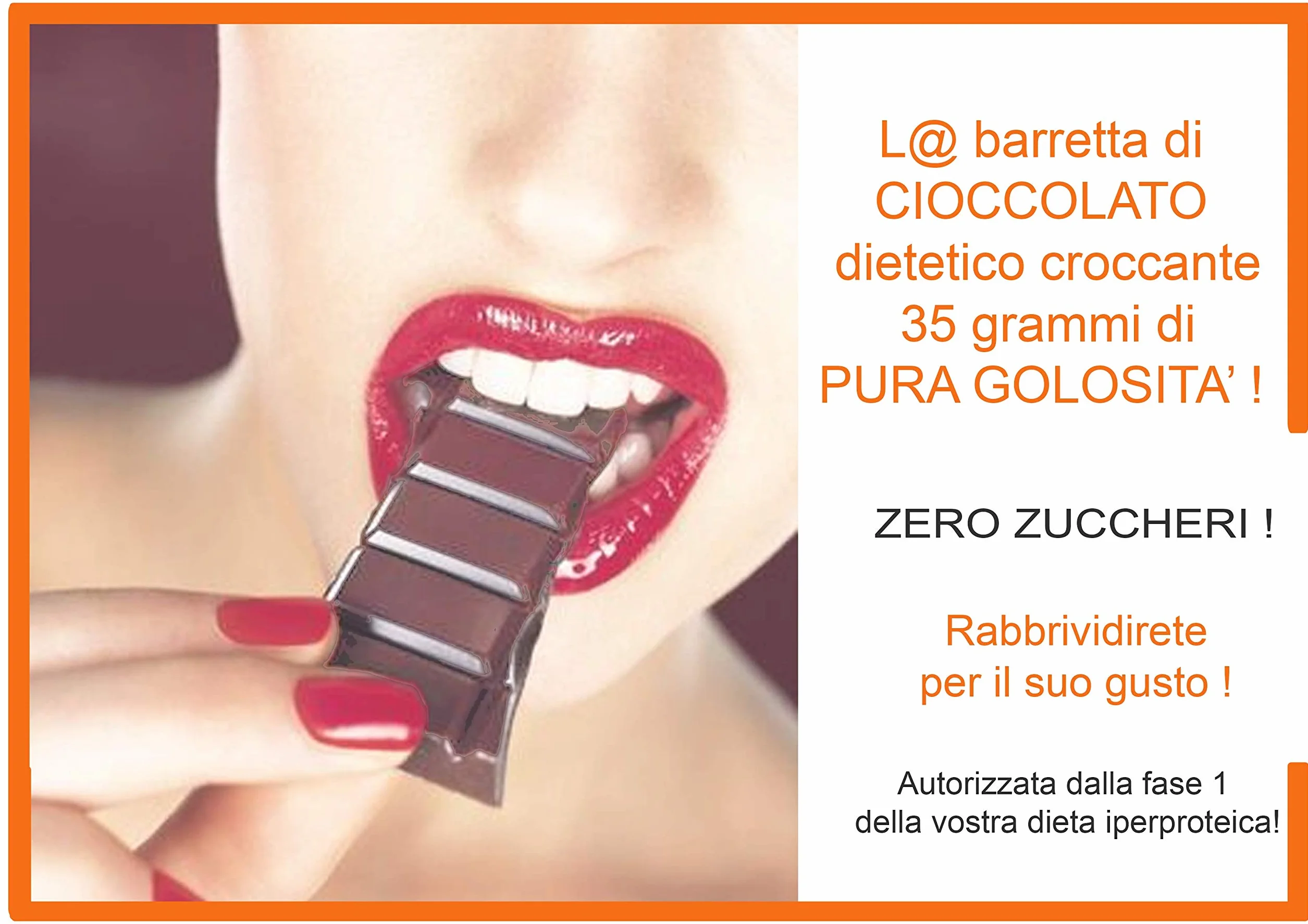 Tavolette di Cioccolata Proteica Zero Zuccheri Line@Diet 35g con Stevia