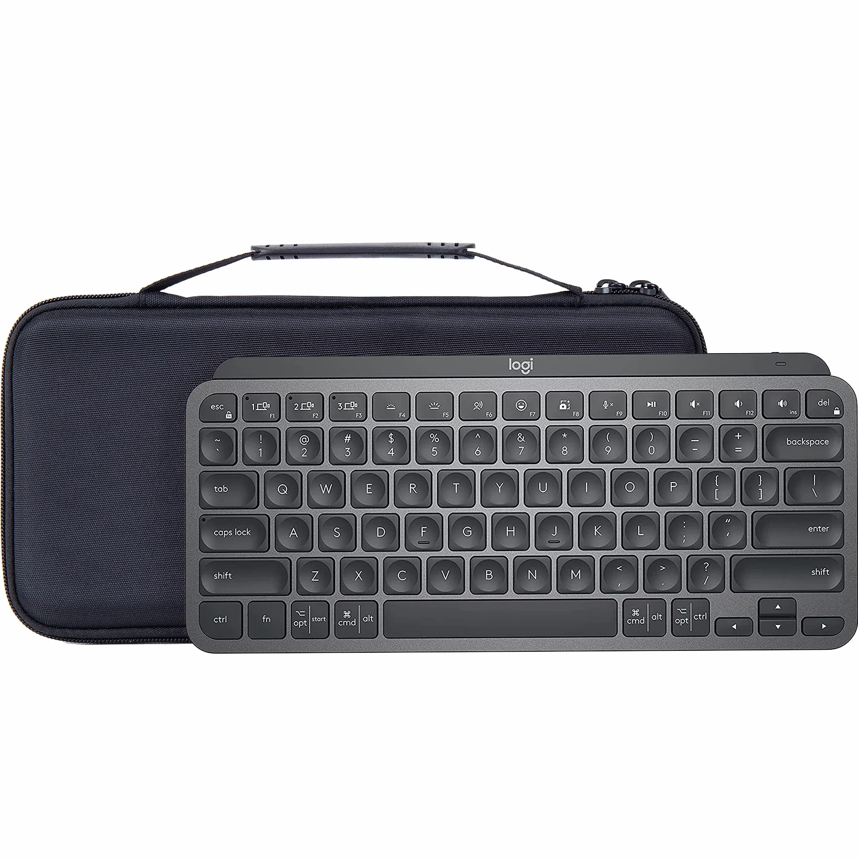 Aenllosi Custodia Case per Logitech Wireless Mini Tastiera Logitech MX Keys Mini Tastiera (Black)